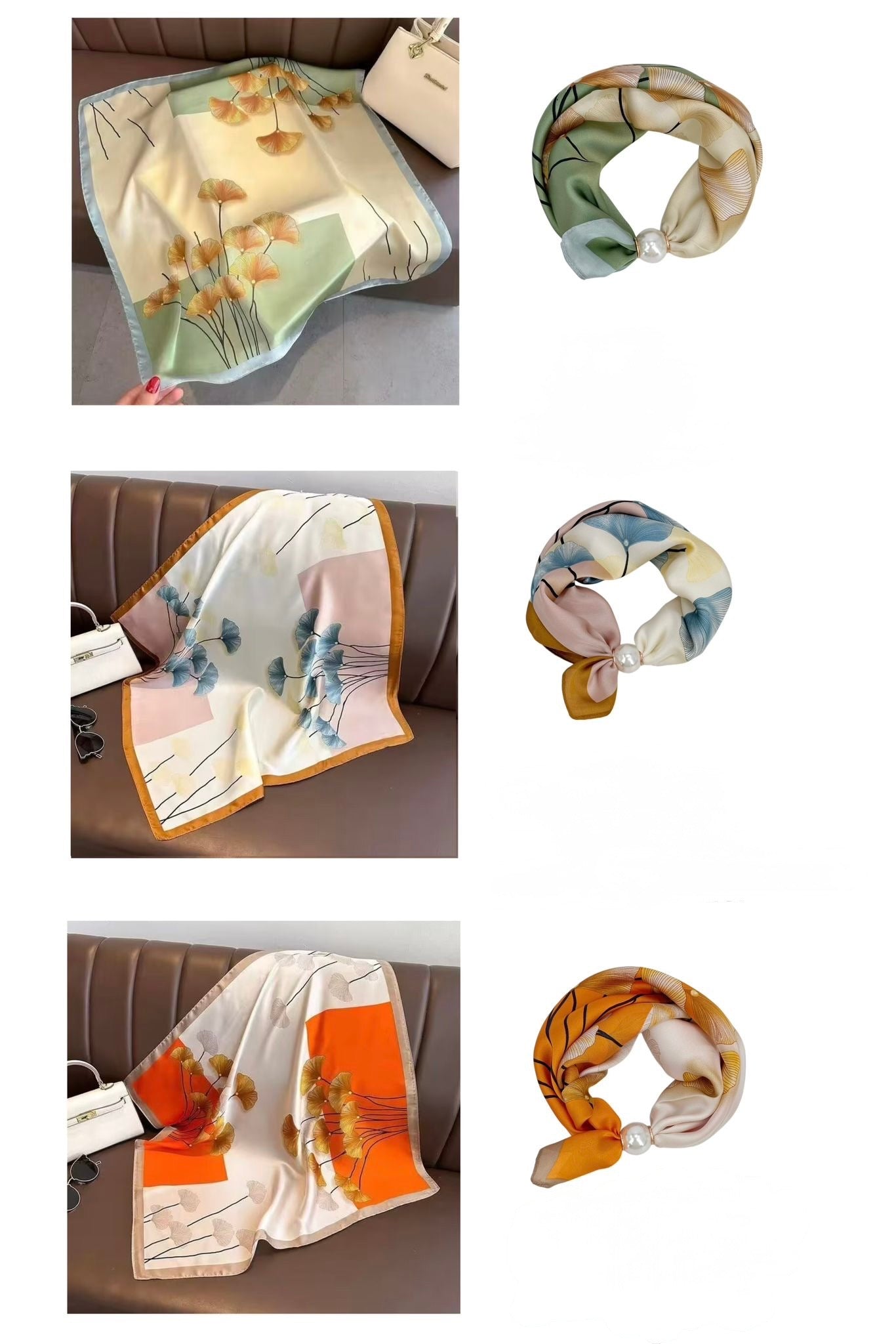 Halstuch mit magnetische Perle