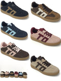Rhinestone Retro-Sneaker mit Logo-Applikation