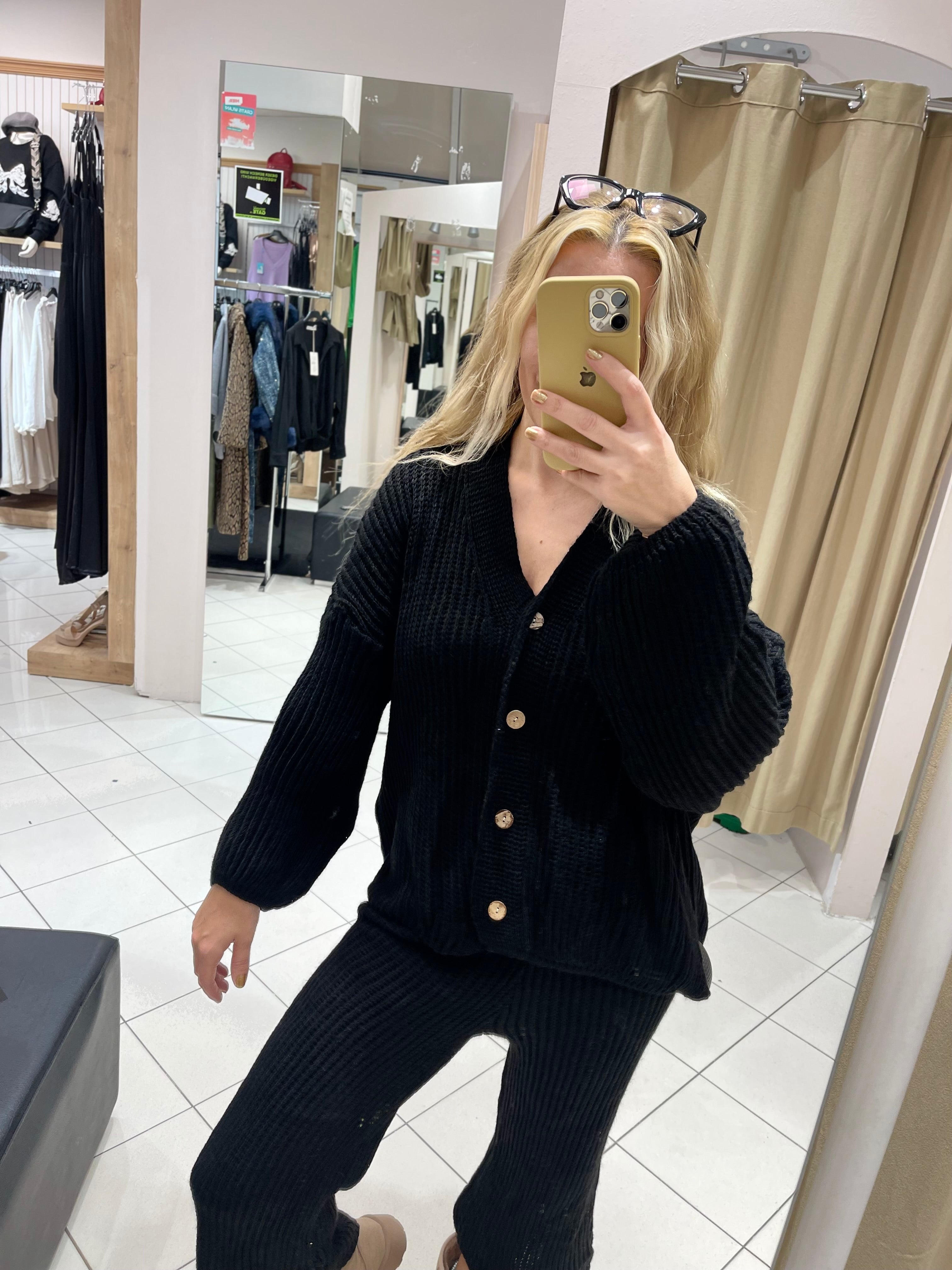 STRICK-ZWEITEILER IN SCHWARZ