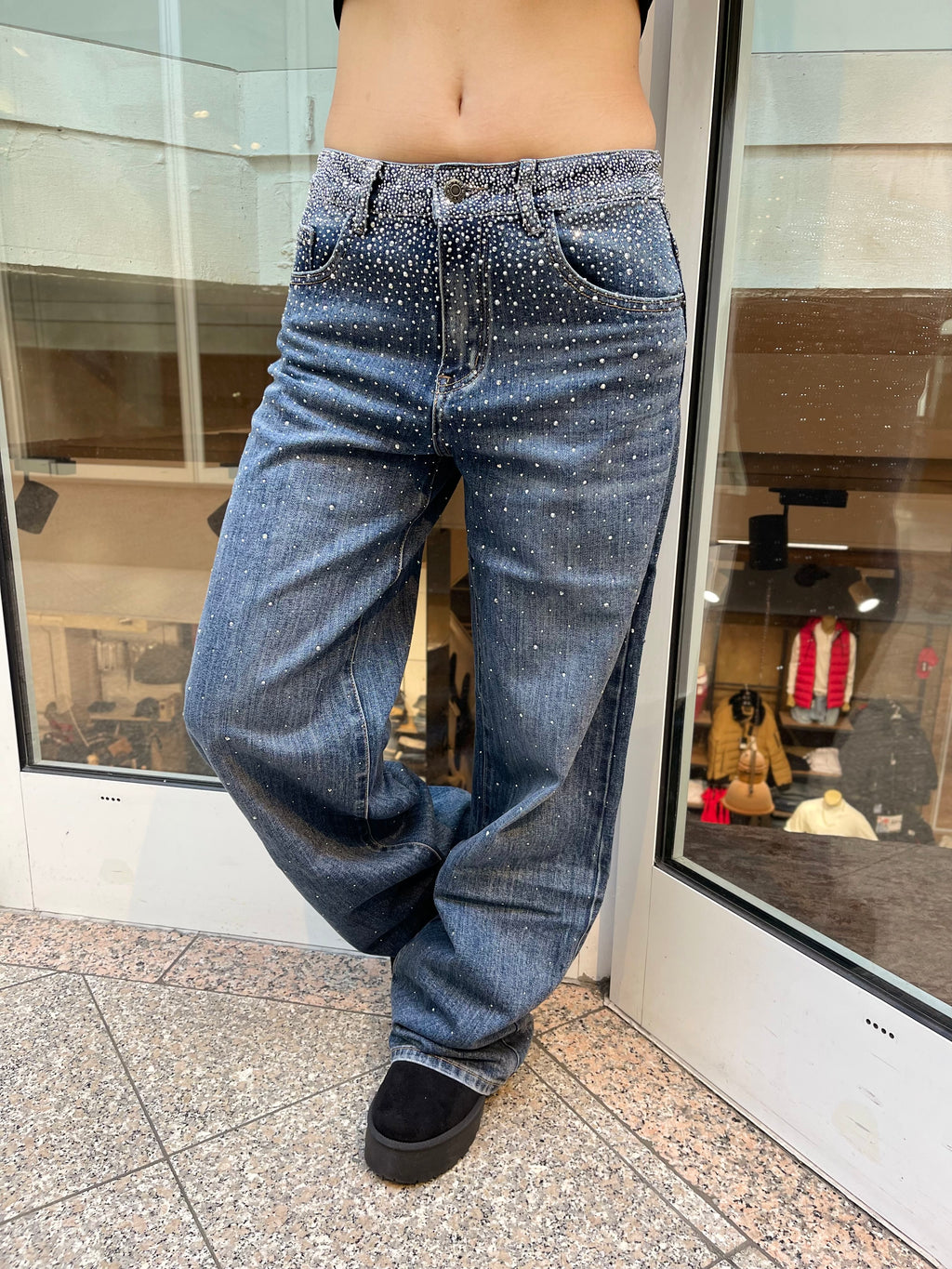 Baggy Style Danity Glitzer Jeans – Wide Leg – Strass Glitter – Sparkly Jeans The Orginal New Version