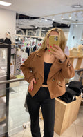 CHAQUETA DE FIELTRO MARRÓN