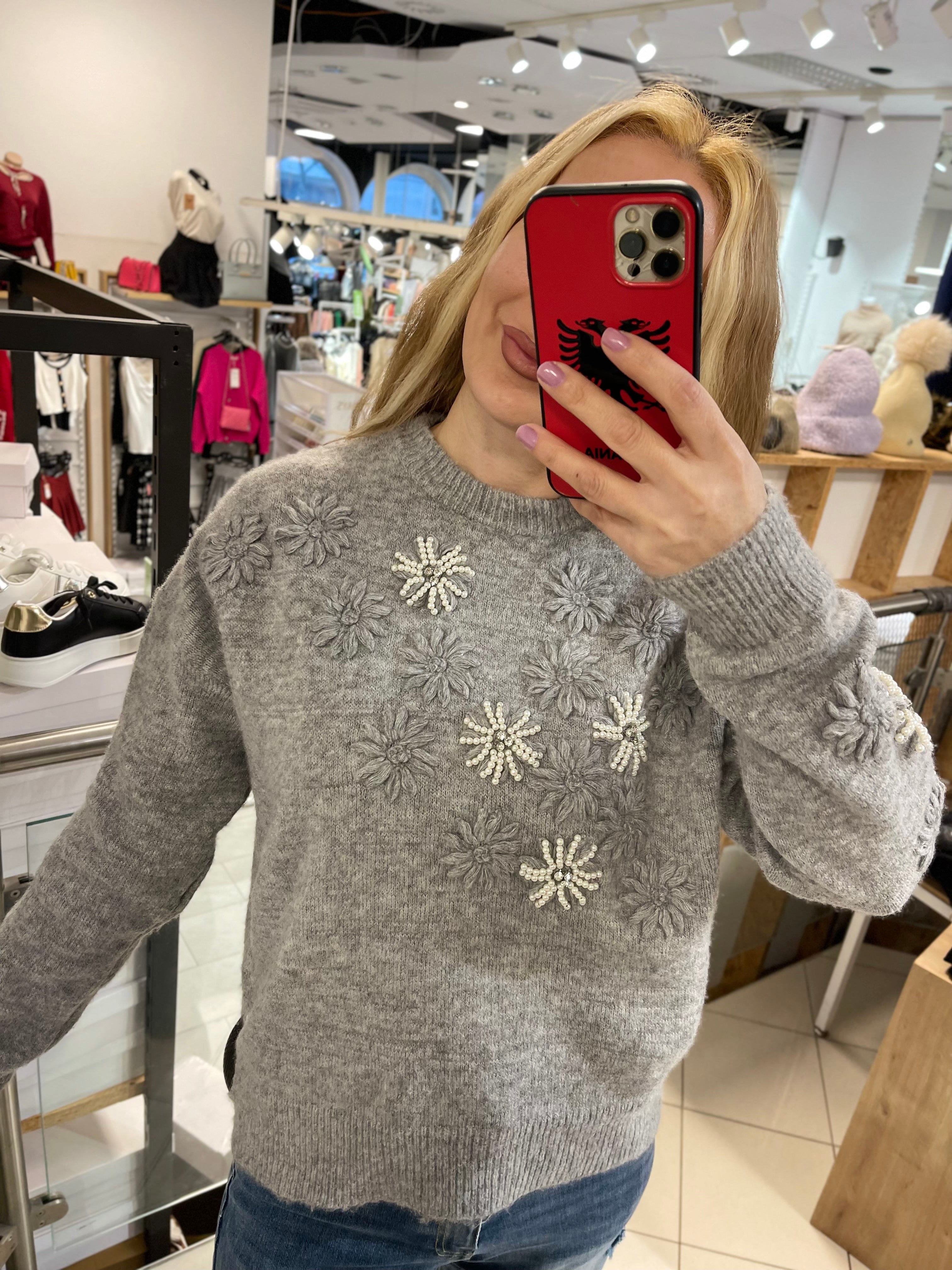 BLÜMCHEN PERLENPULLOVER KATE