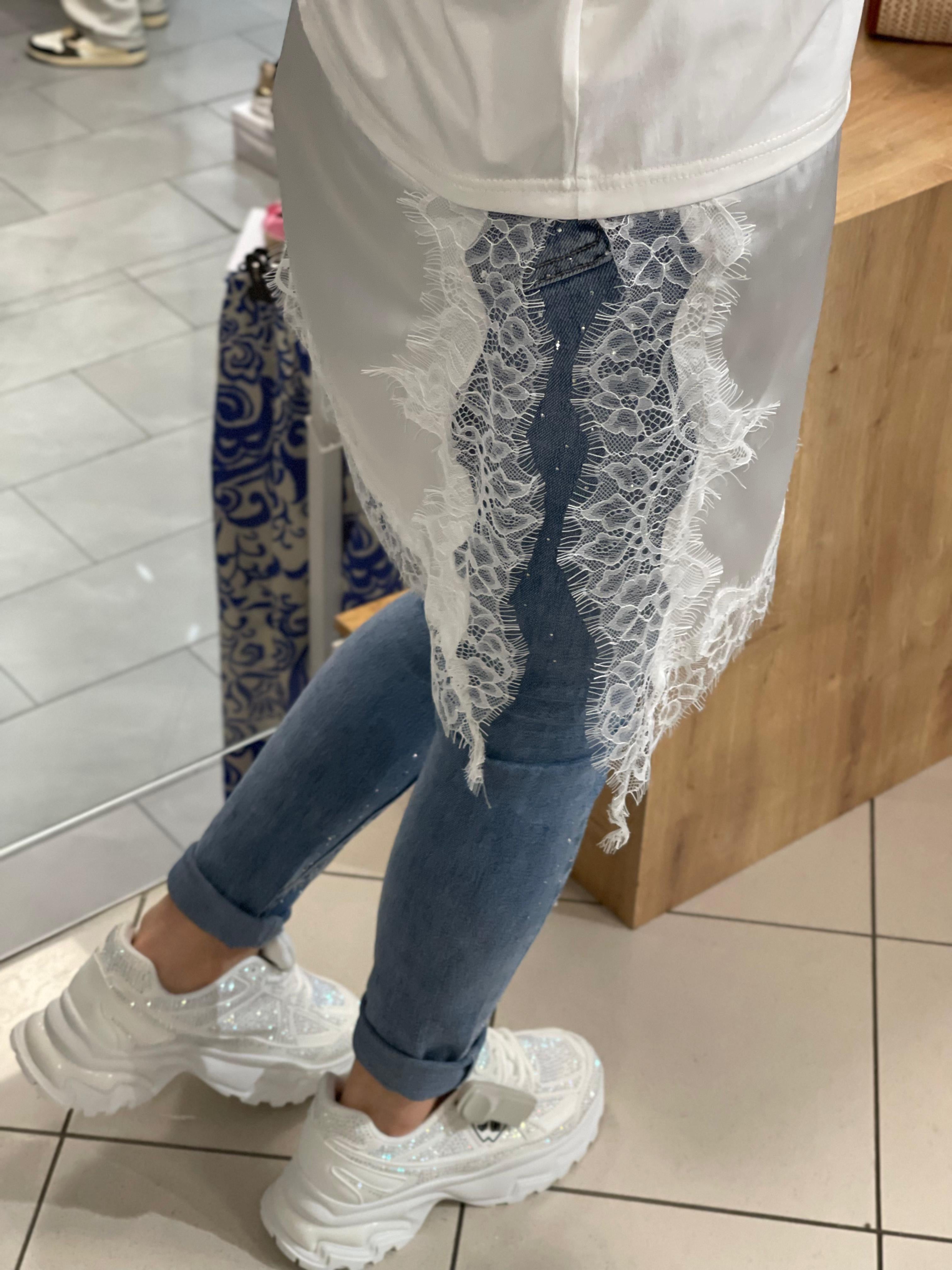 T-Shirt mit Spitze Anna