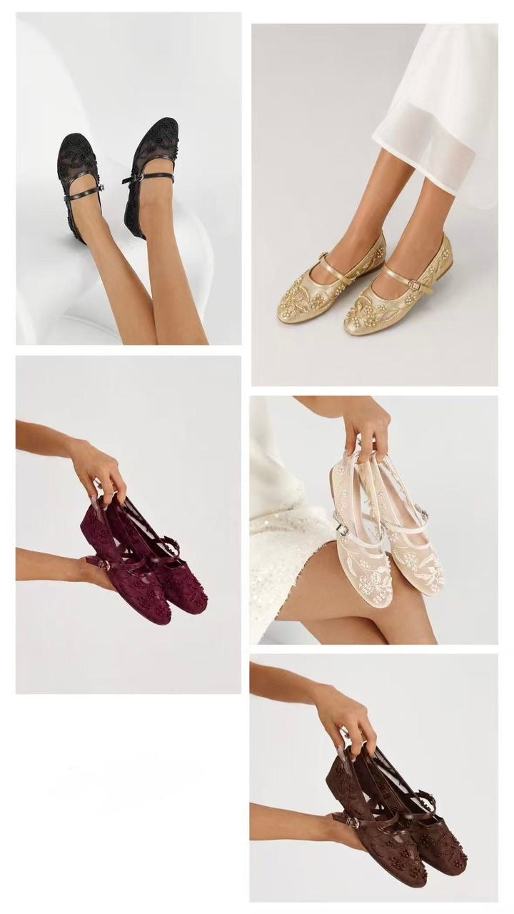 Ballerina mit Perlen