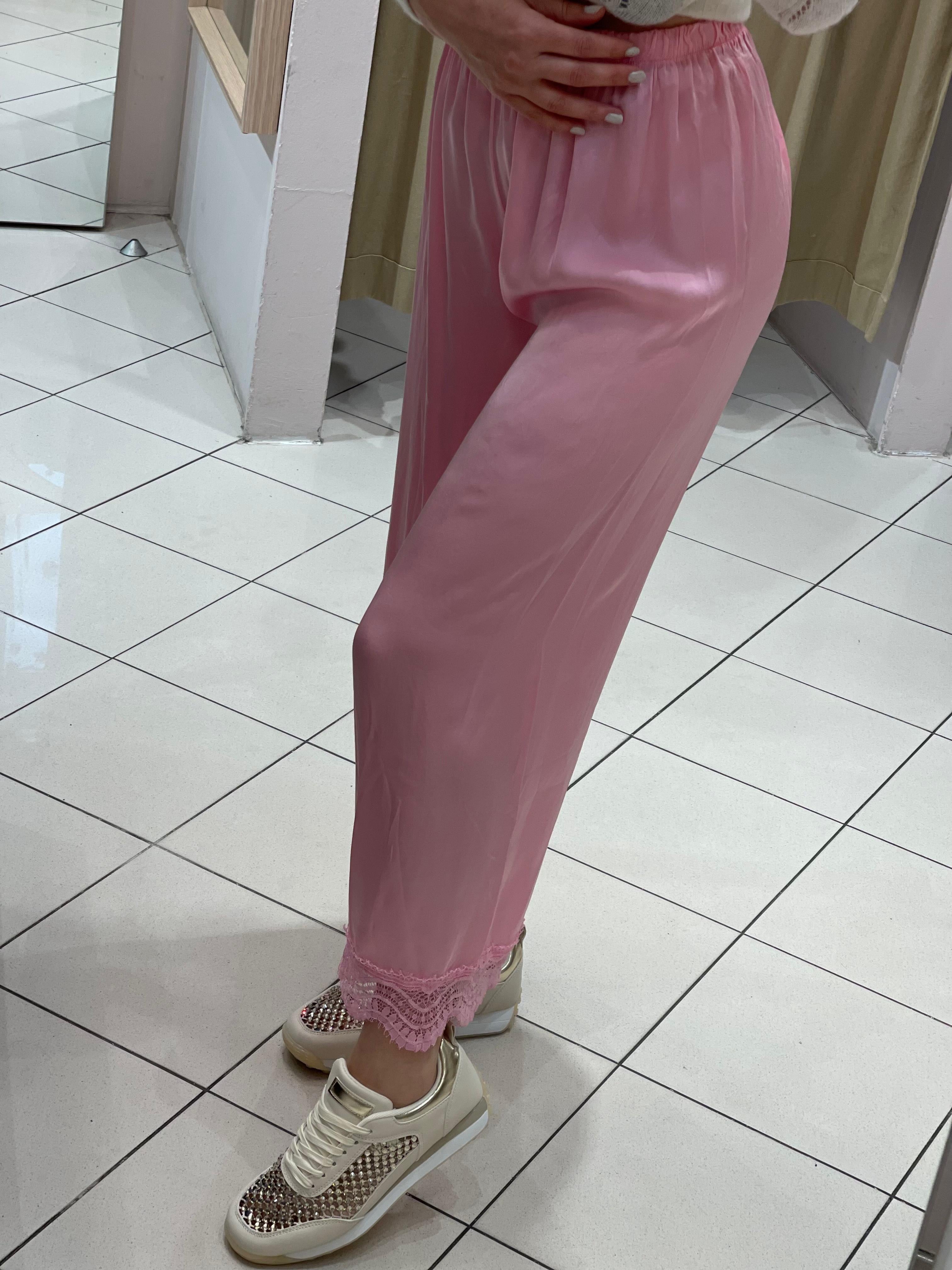 Viskose Hose mit Spitze