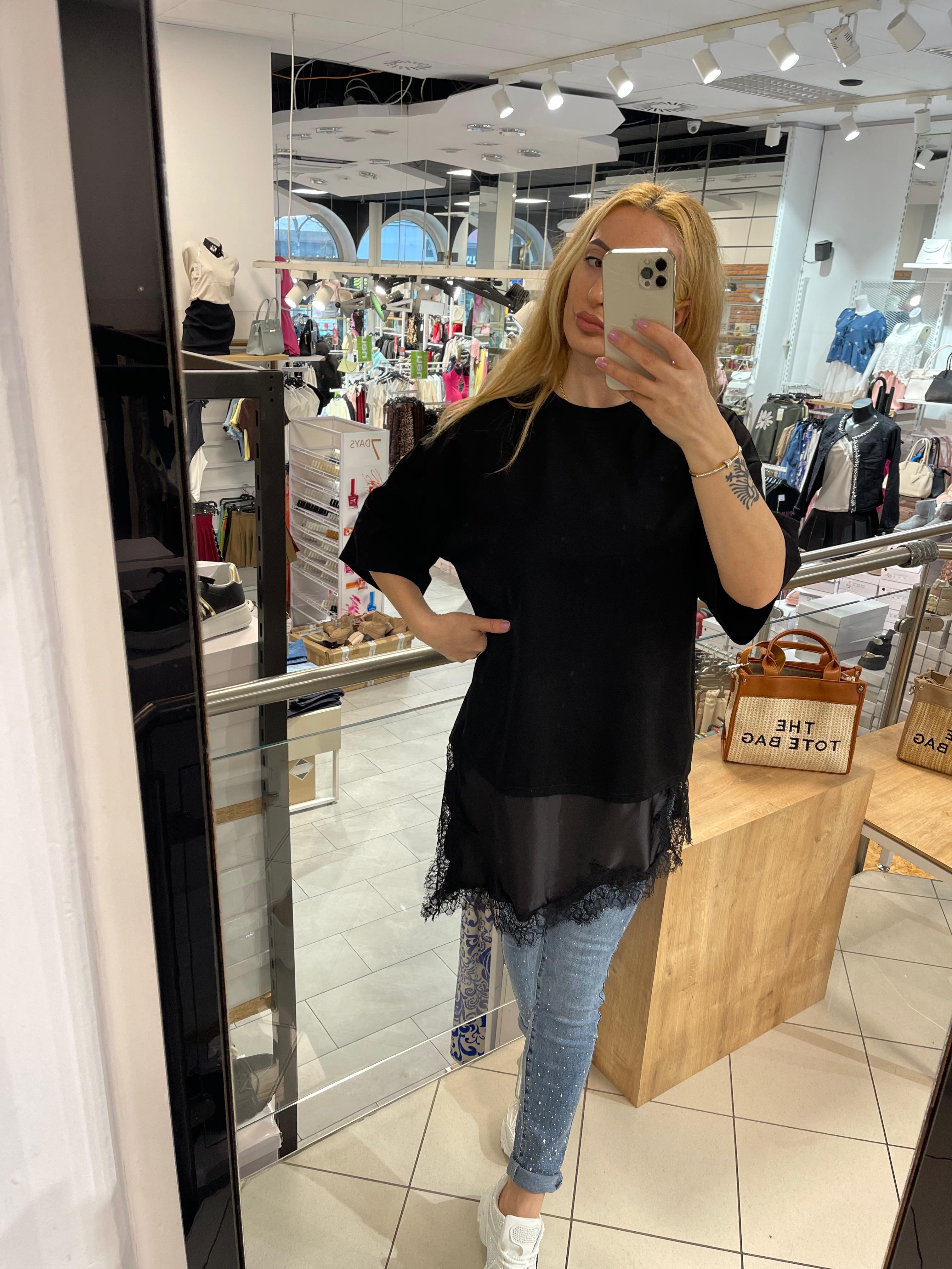 T-Shirt mit Spitze Anna