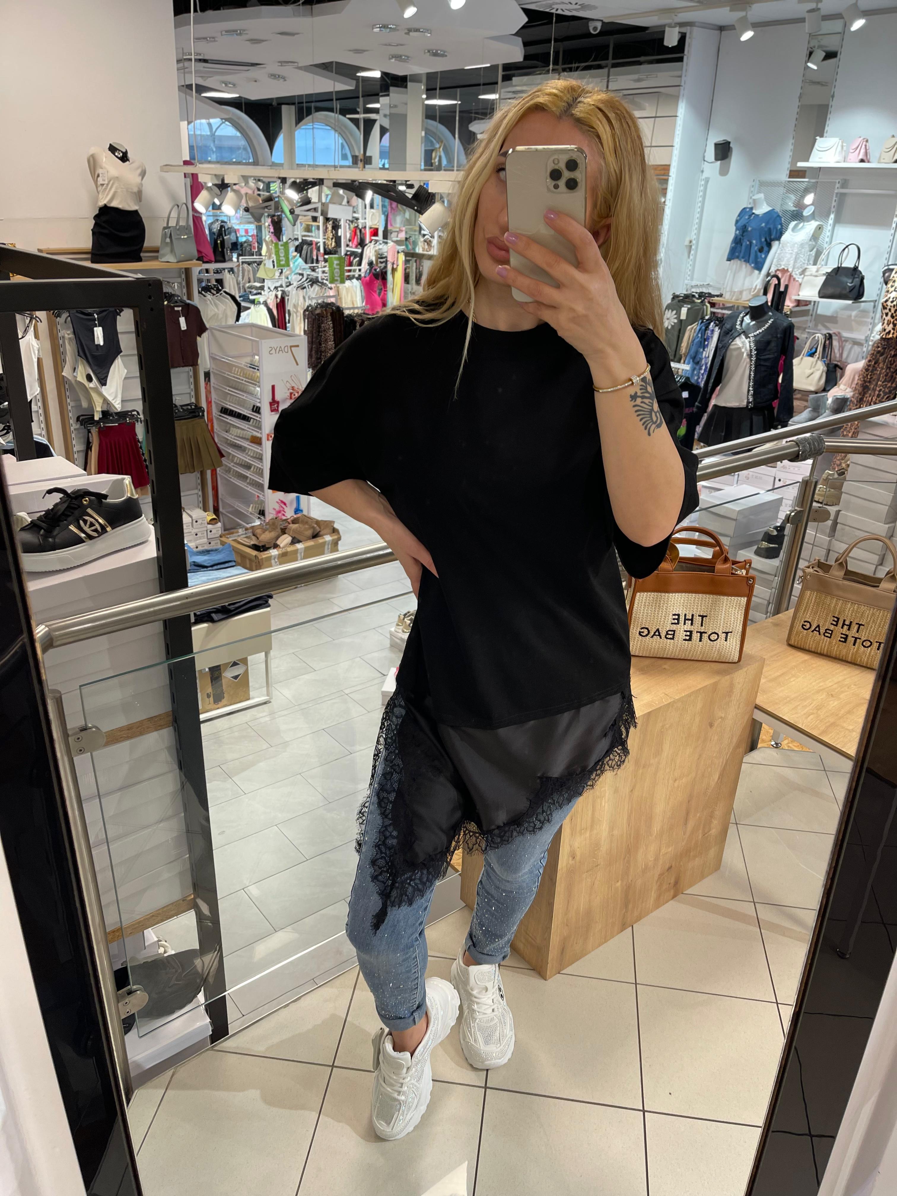 T-Shirt mit Spitze Anna