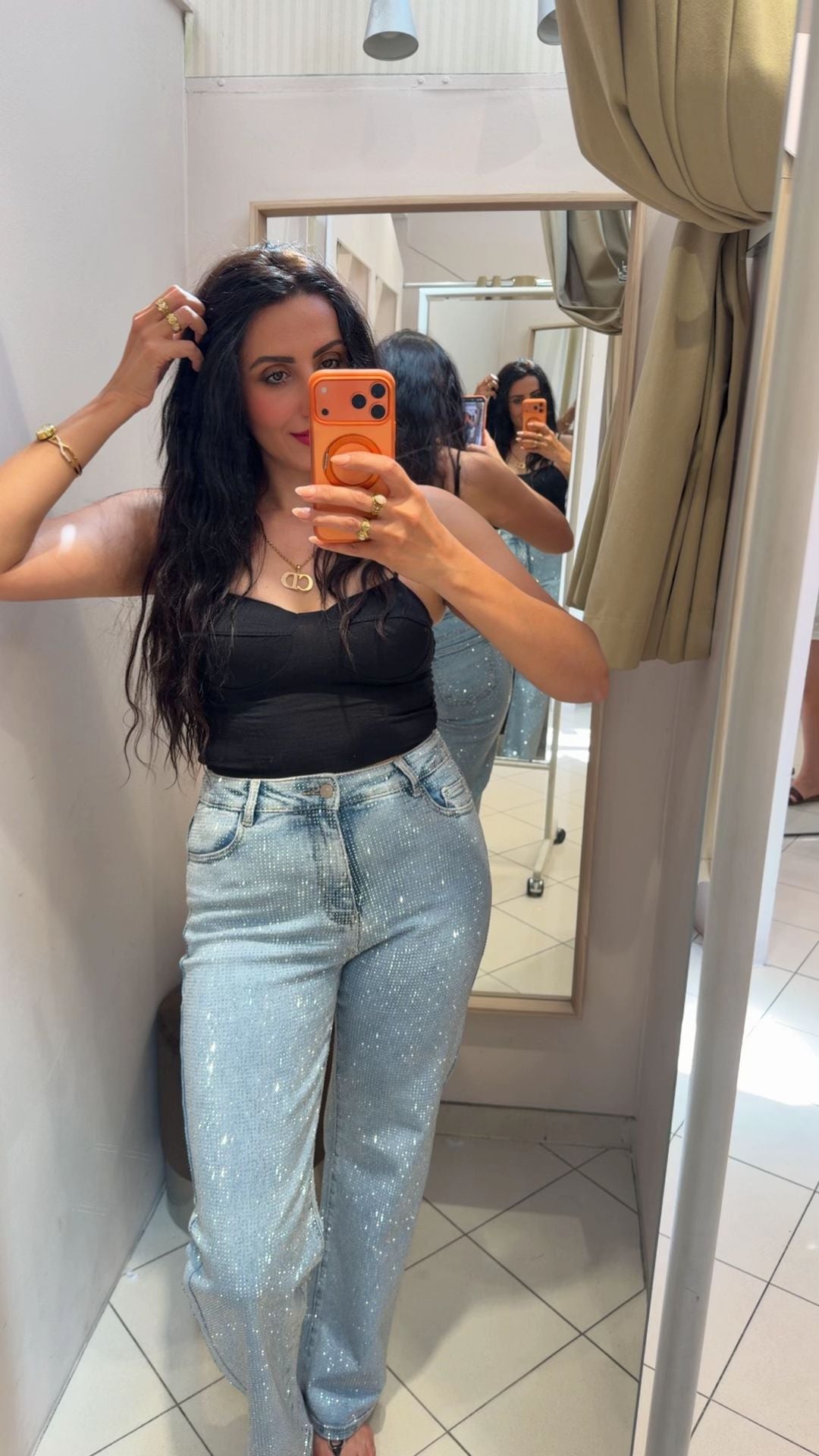 Rhinestone jeans