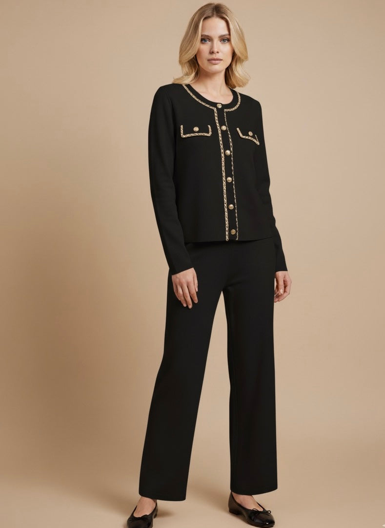 STRICK ZWEITEILER SCHWARZ