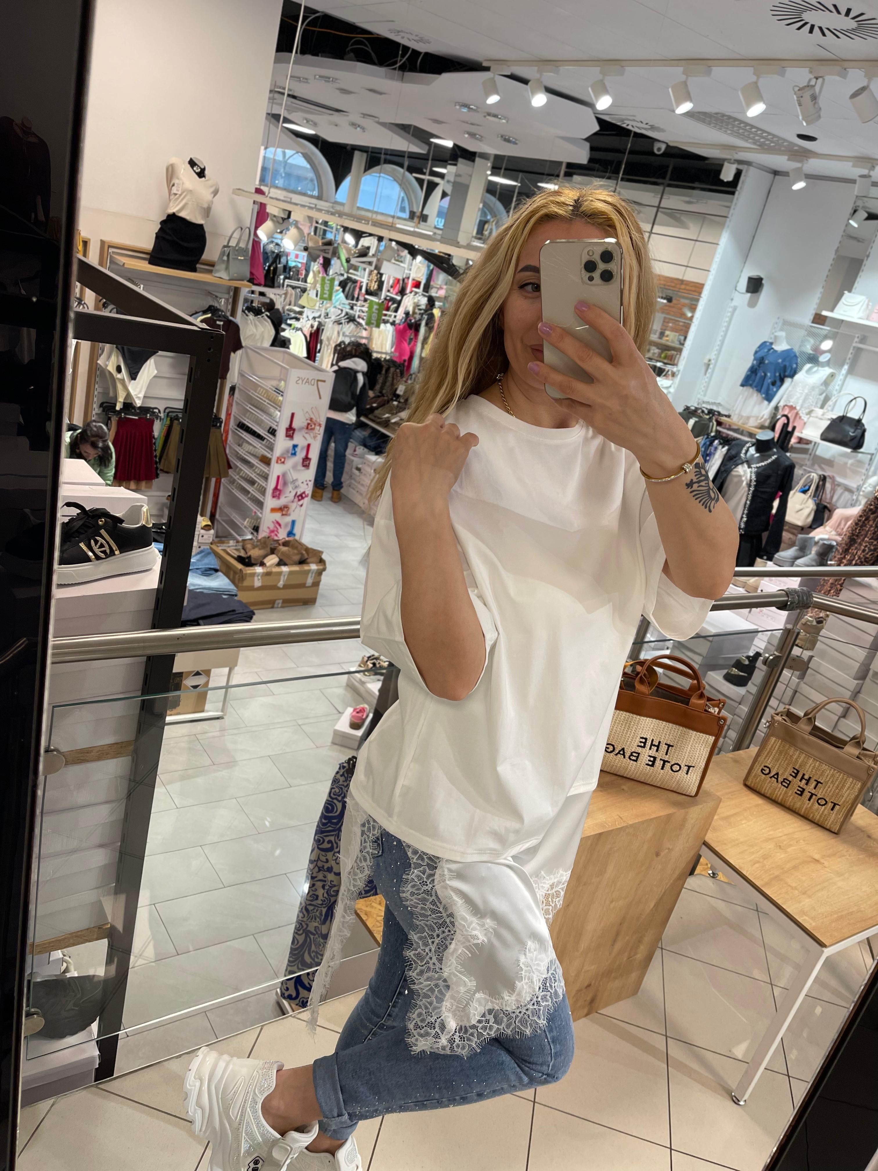 T-Shirt mit Spitze Anna