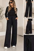 Wide-Leg Strickhose mit Struktur – DANITY