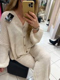 STRICK-ZWEITEILER IN BEIGE