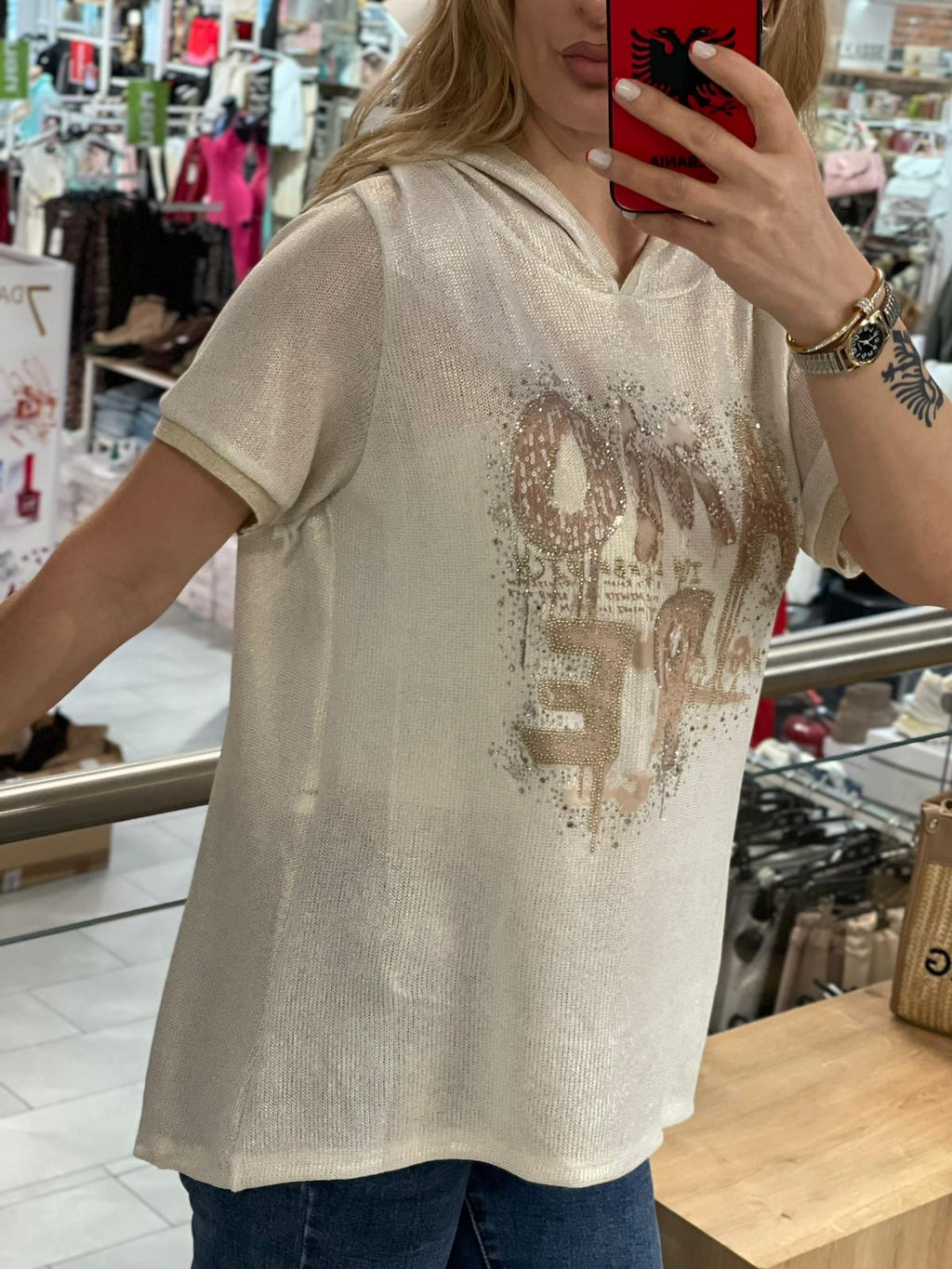 Viskose Kapuzen Shirt Liane
