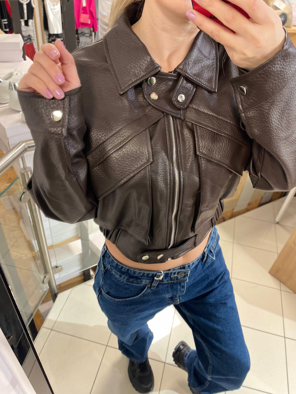 JACKY LEDERJACKE AUS PU