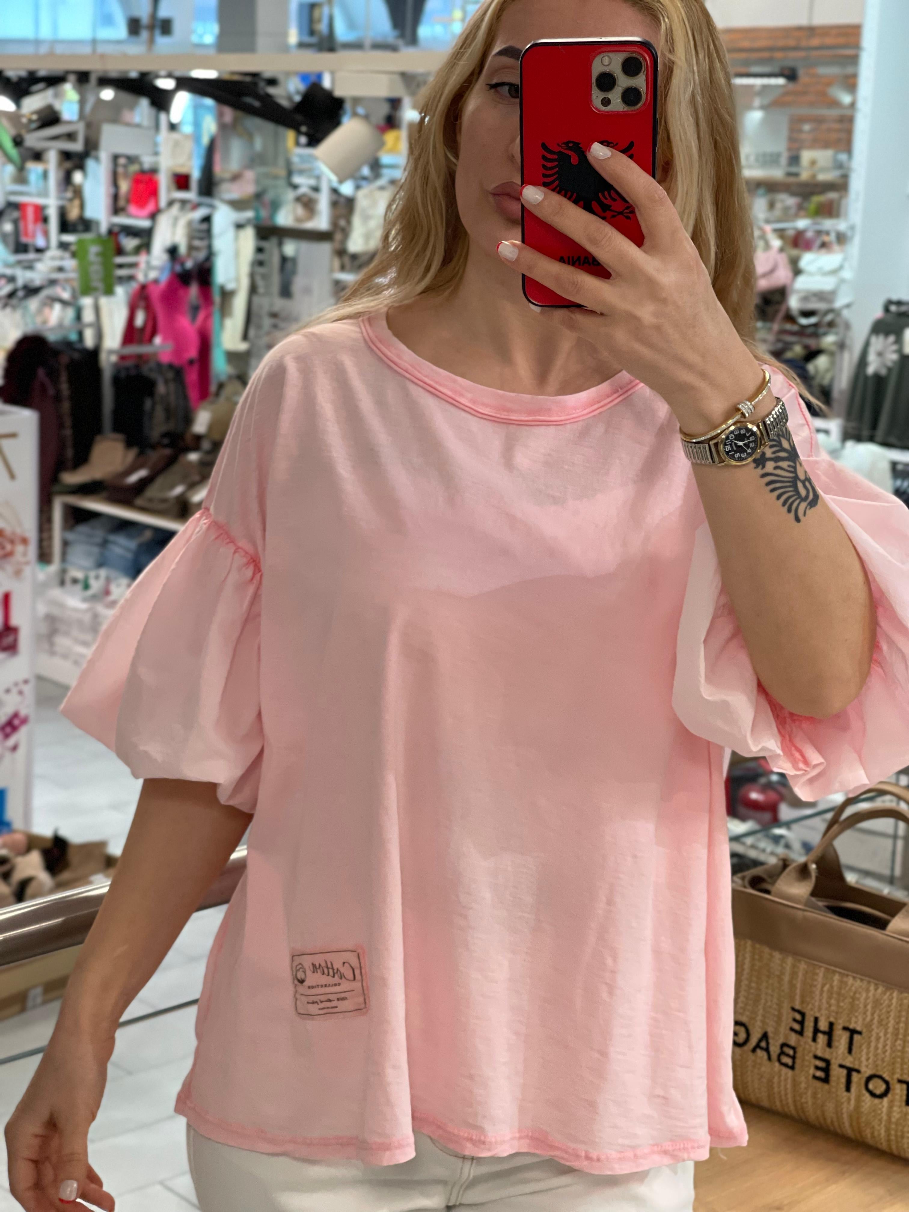 Volante Ärmeln Shirt Manja