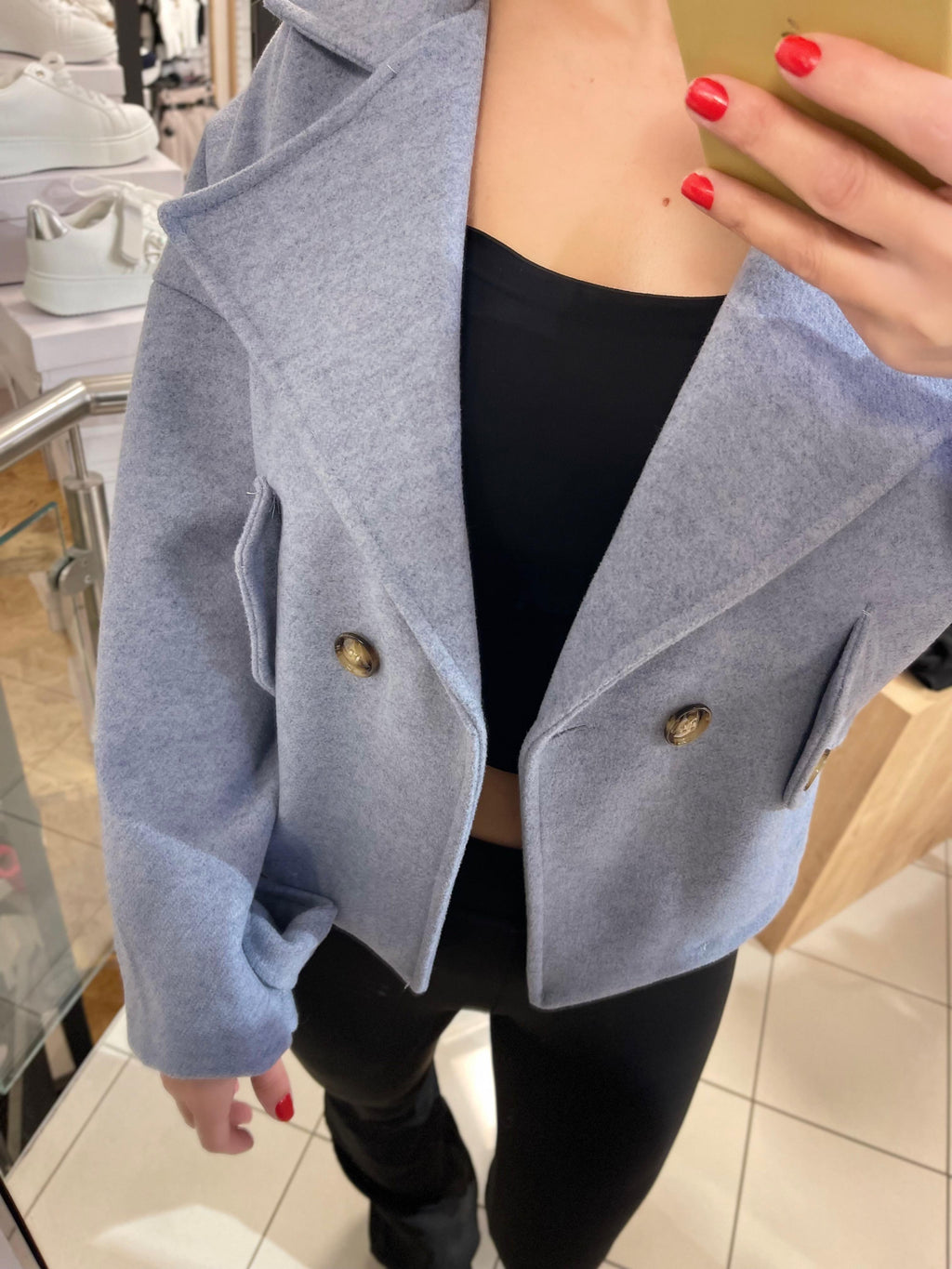 FILZ JACKE BLAU