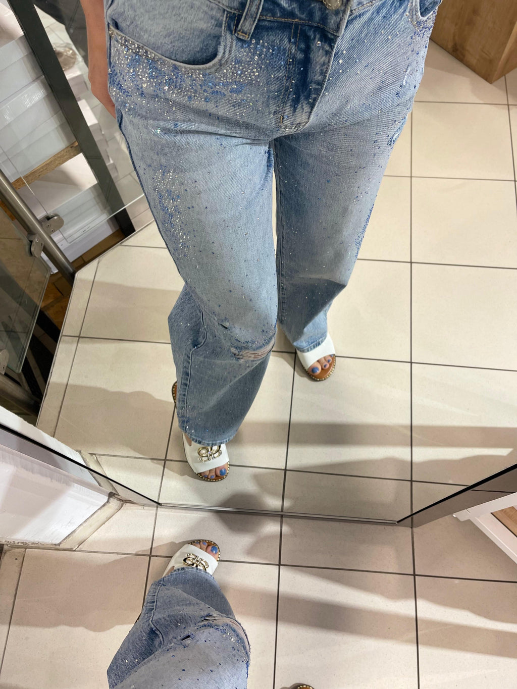 GLITZER JEANS MILANIA