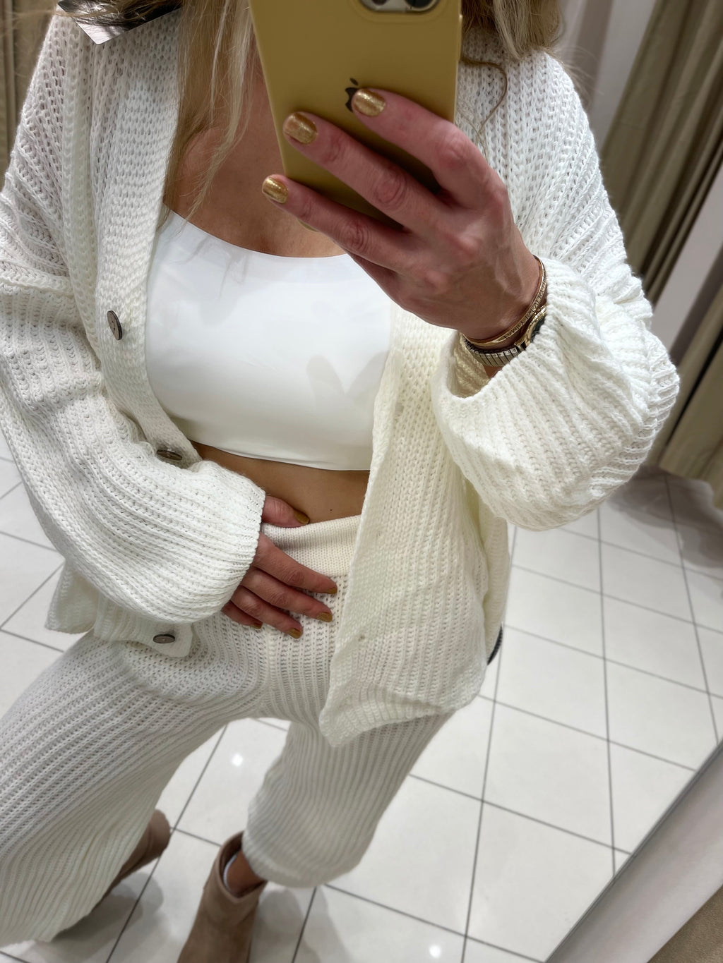 STRICK-ZWEITEILER IN WEISS