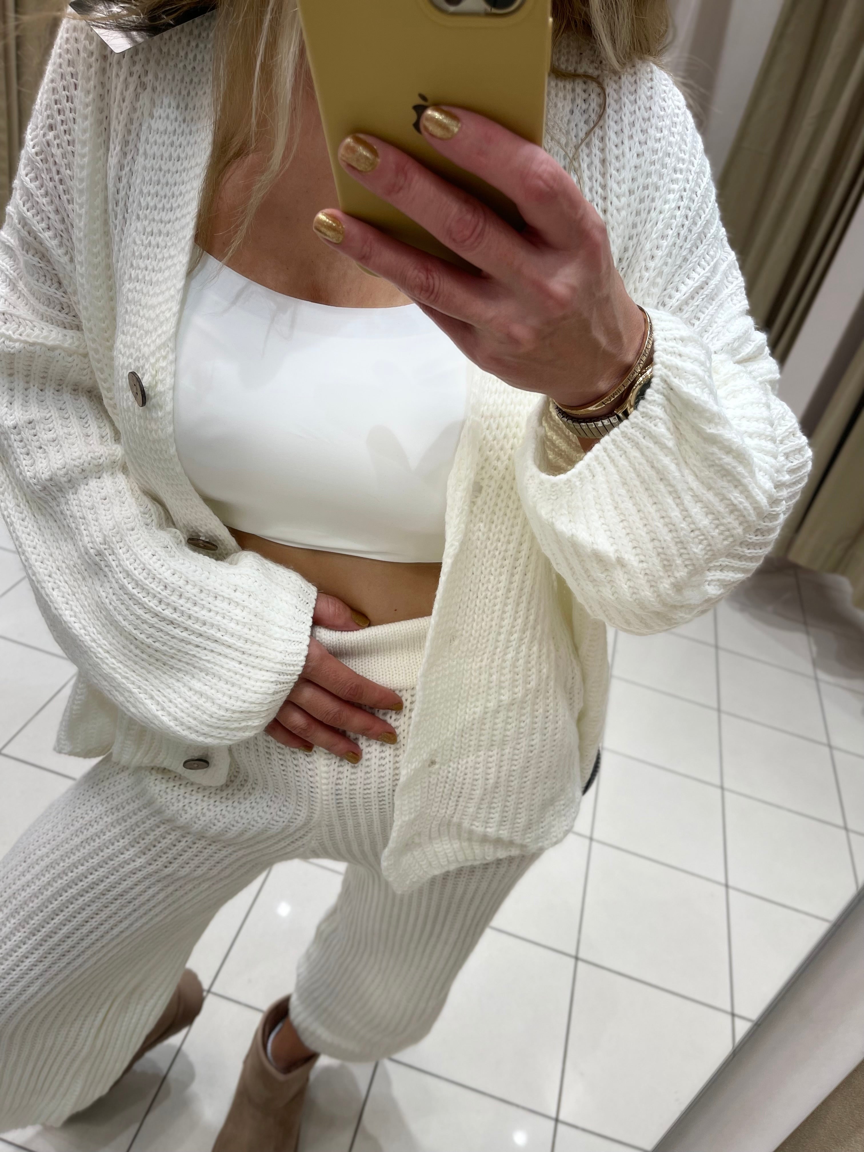 STRICK-ZWEITEILER IN WEISS