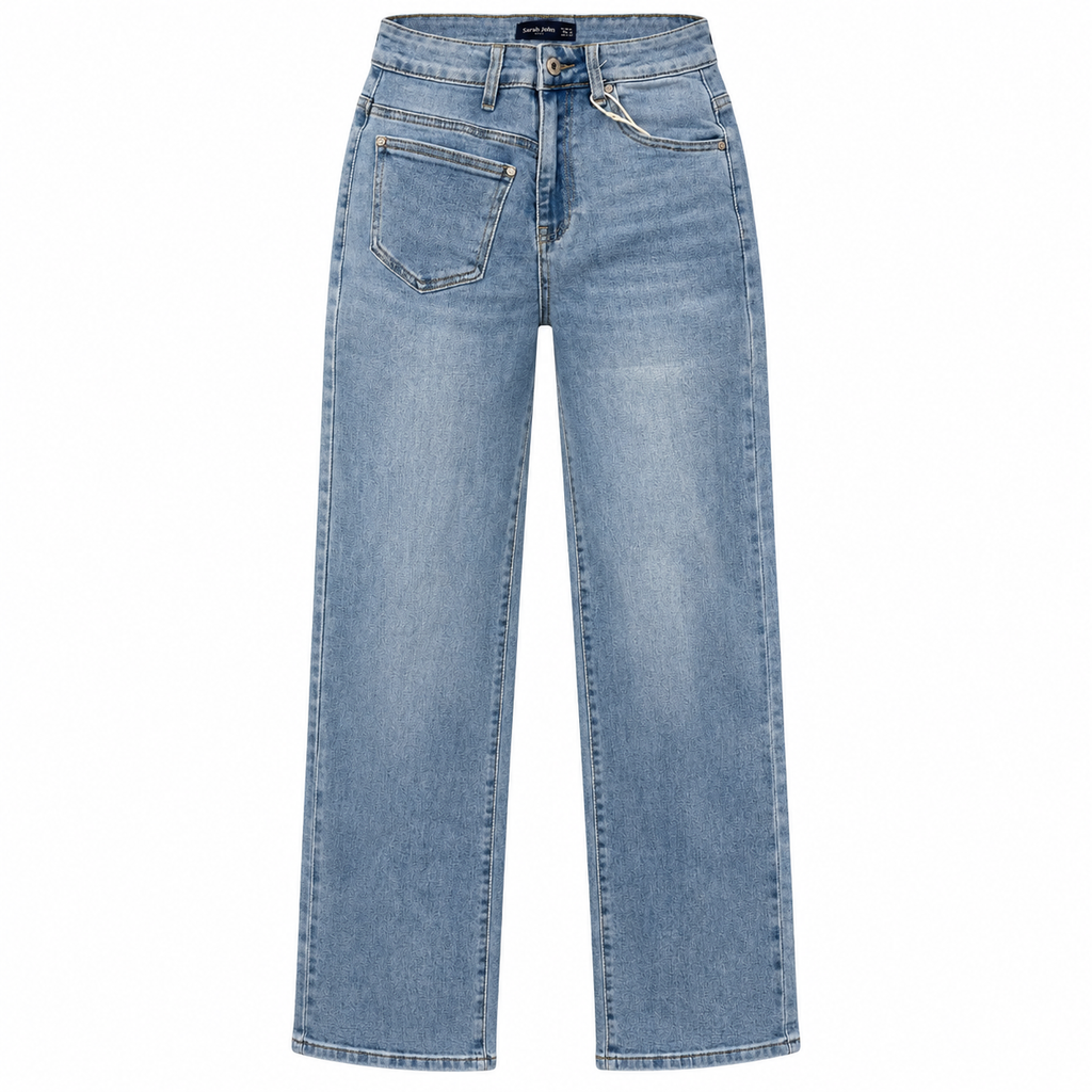 Sarah John Damenjeans Straight Fit – Light Blue Denim