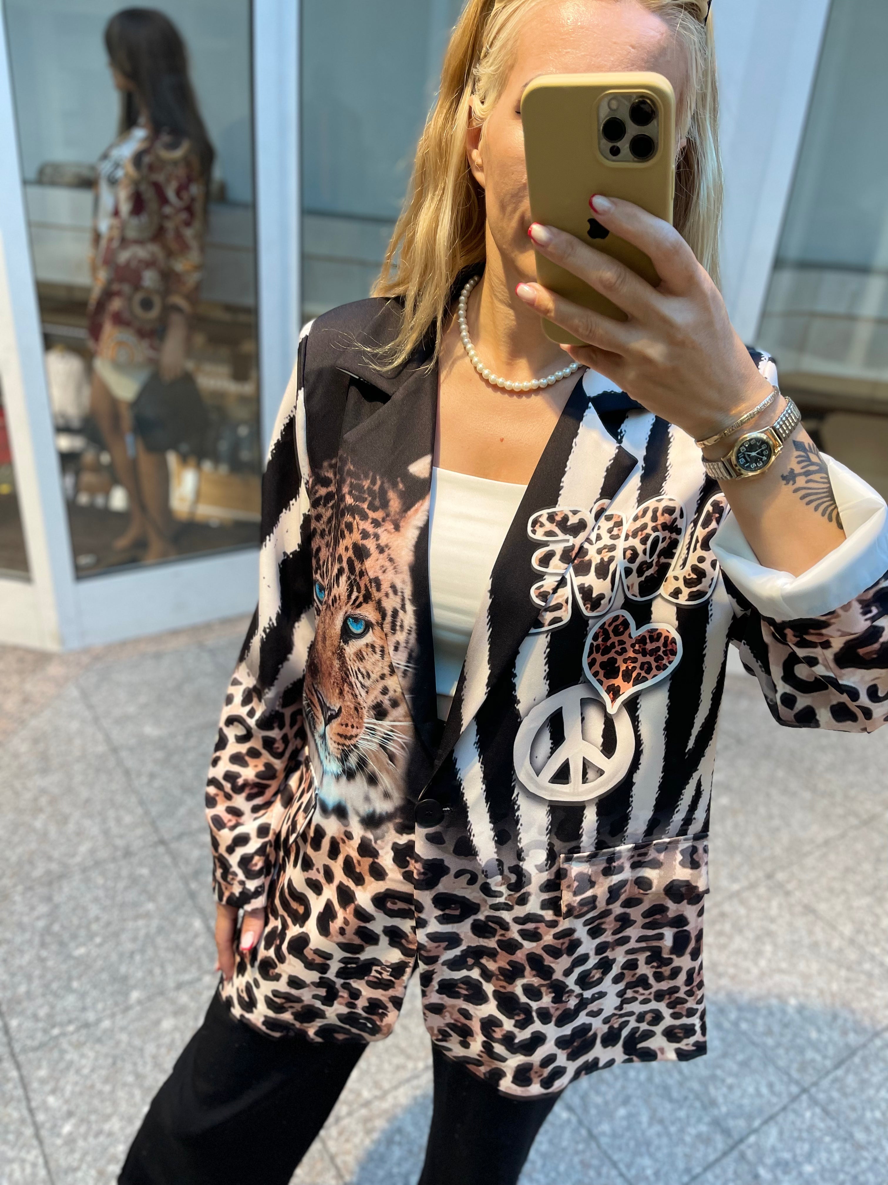 ANIMAL PRINT BLAZER – LEOPARD & ZEBRA DESIGN