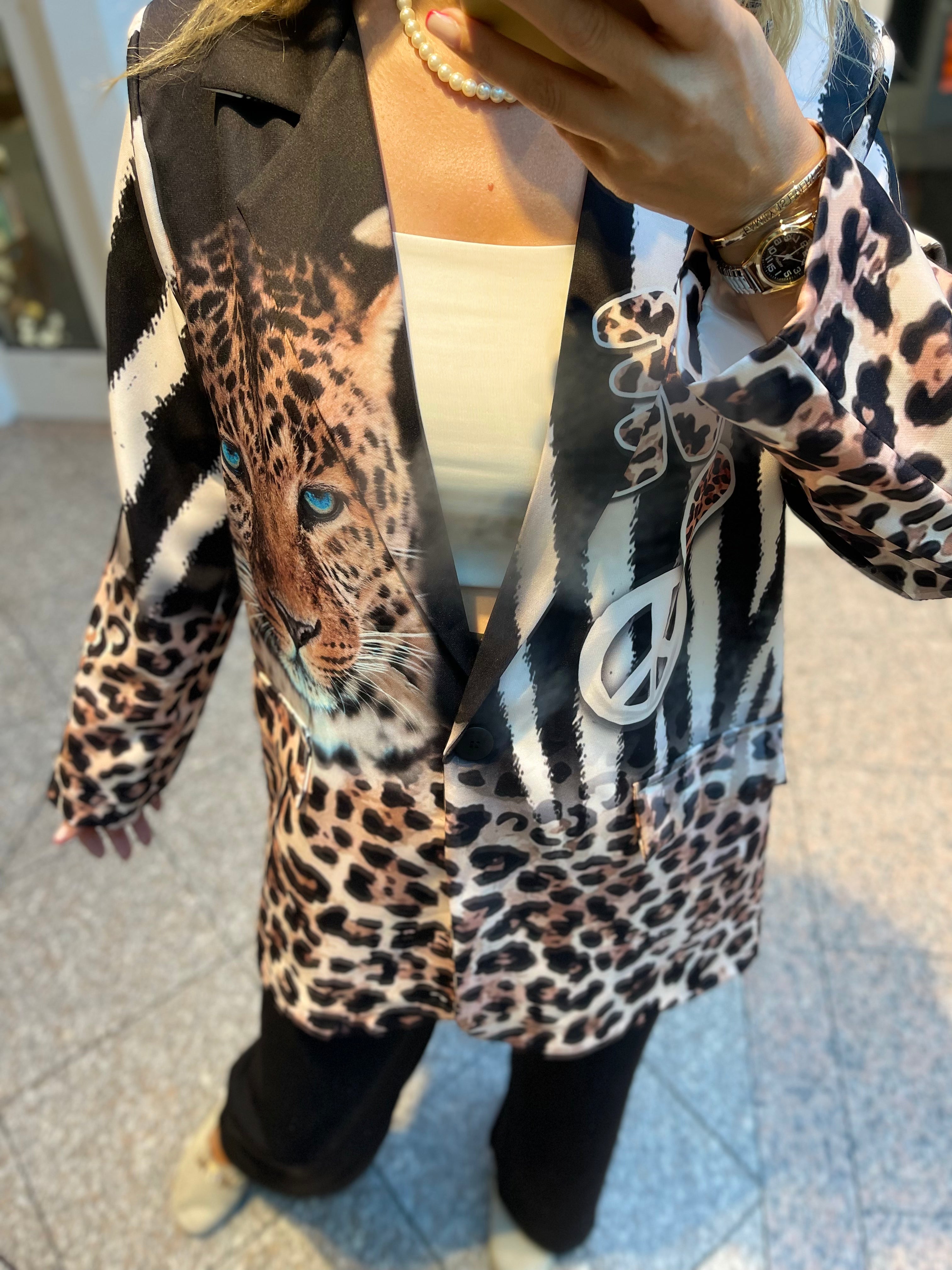 ANIMAL PRINT BLAZER – LEOPARD & ZEBRA DESIGN
