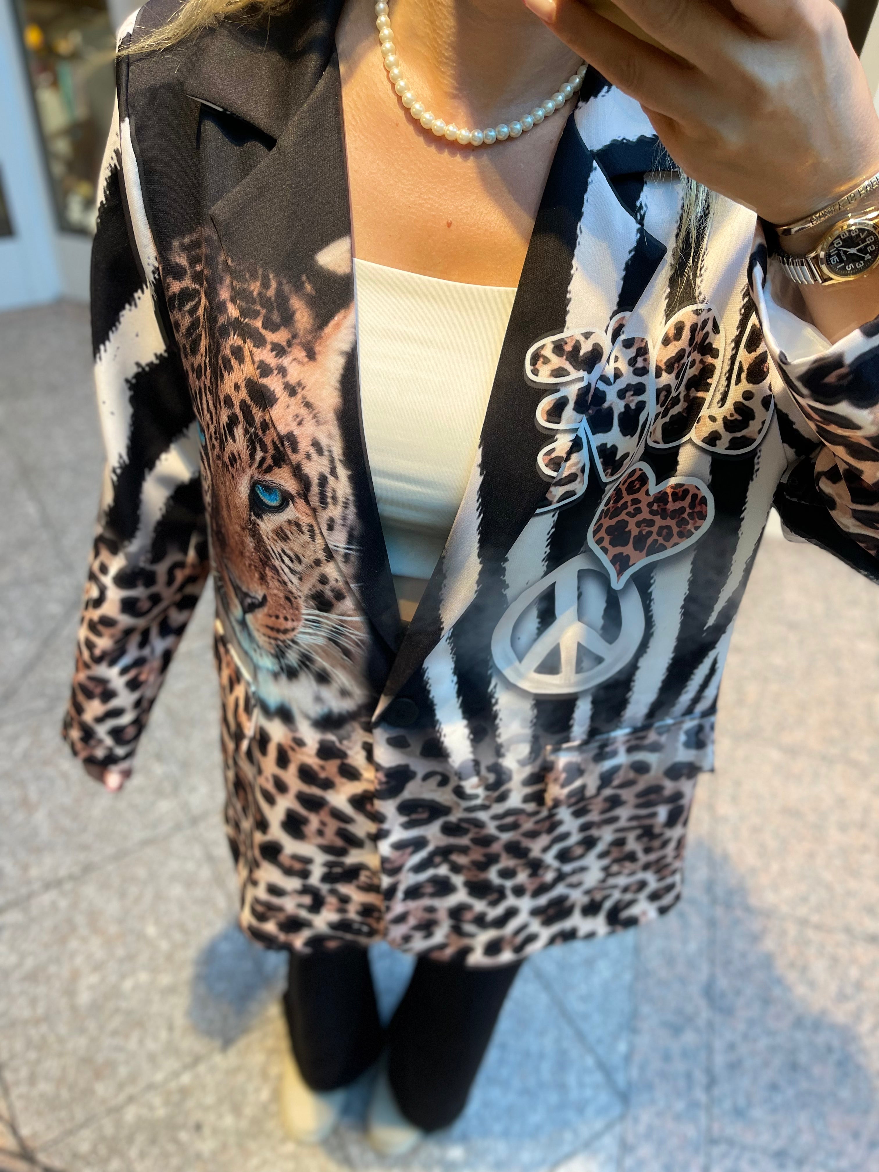 ANIMAL PRINT BLAZER – LEOPARD & ZEBRA DESIGN