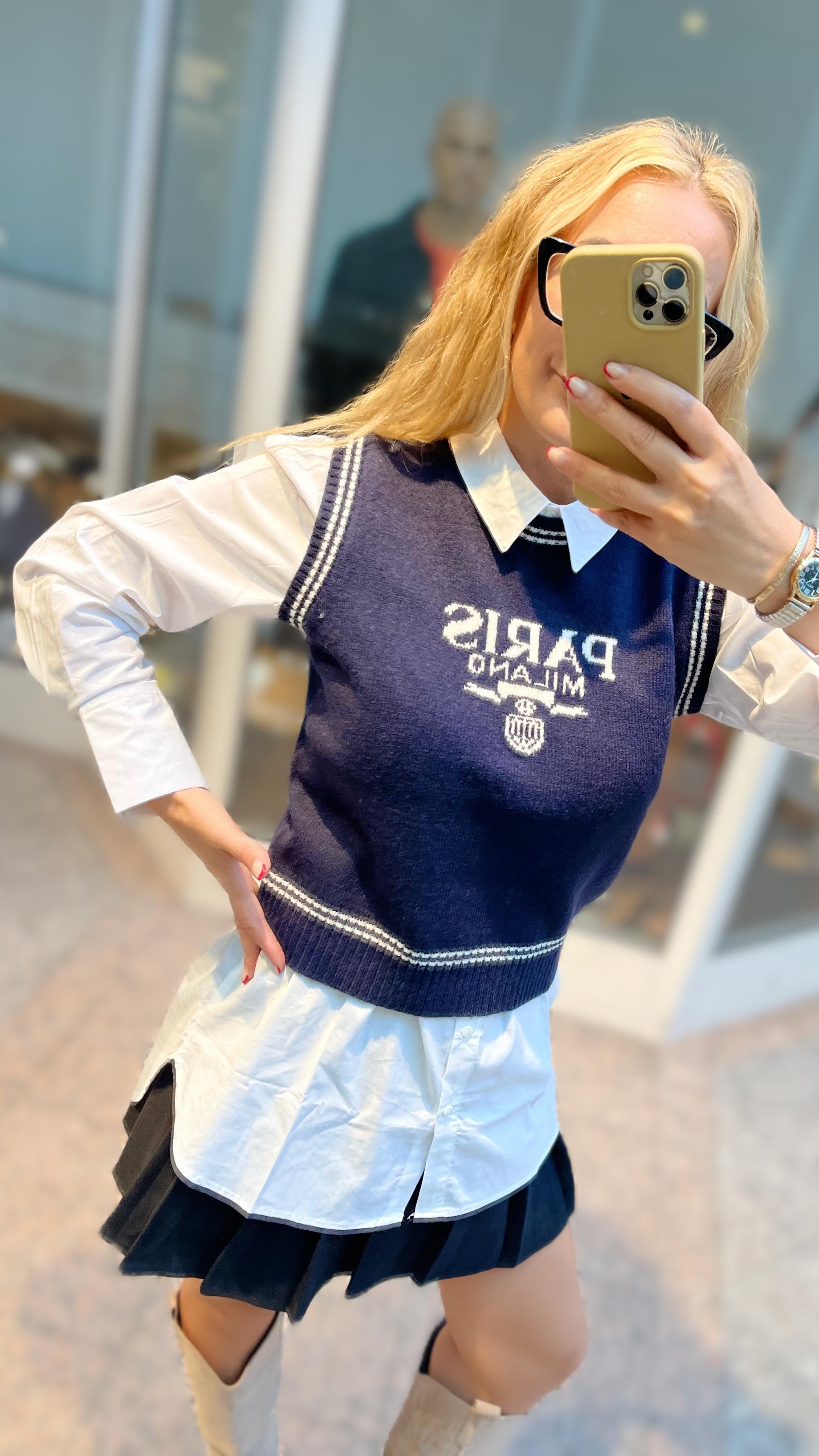 PULLUNDER PARIS MILANO –DUNKELBLAU