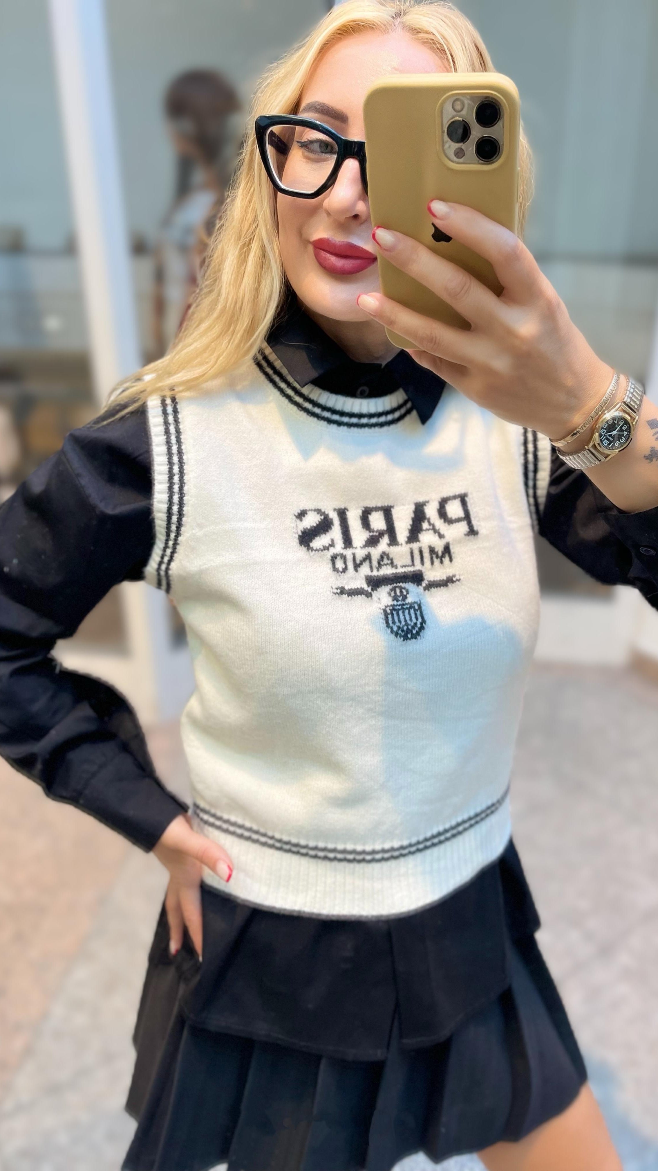 PULLUNDER PARIS MILANO –WEISS