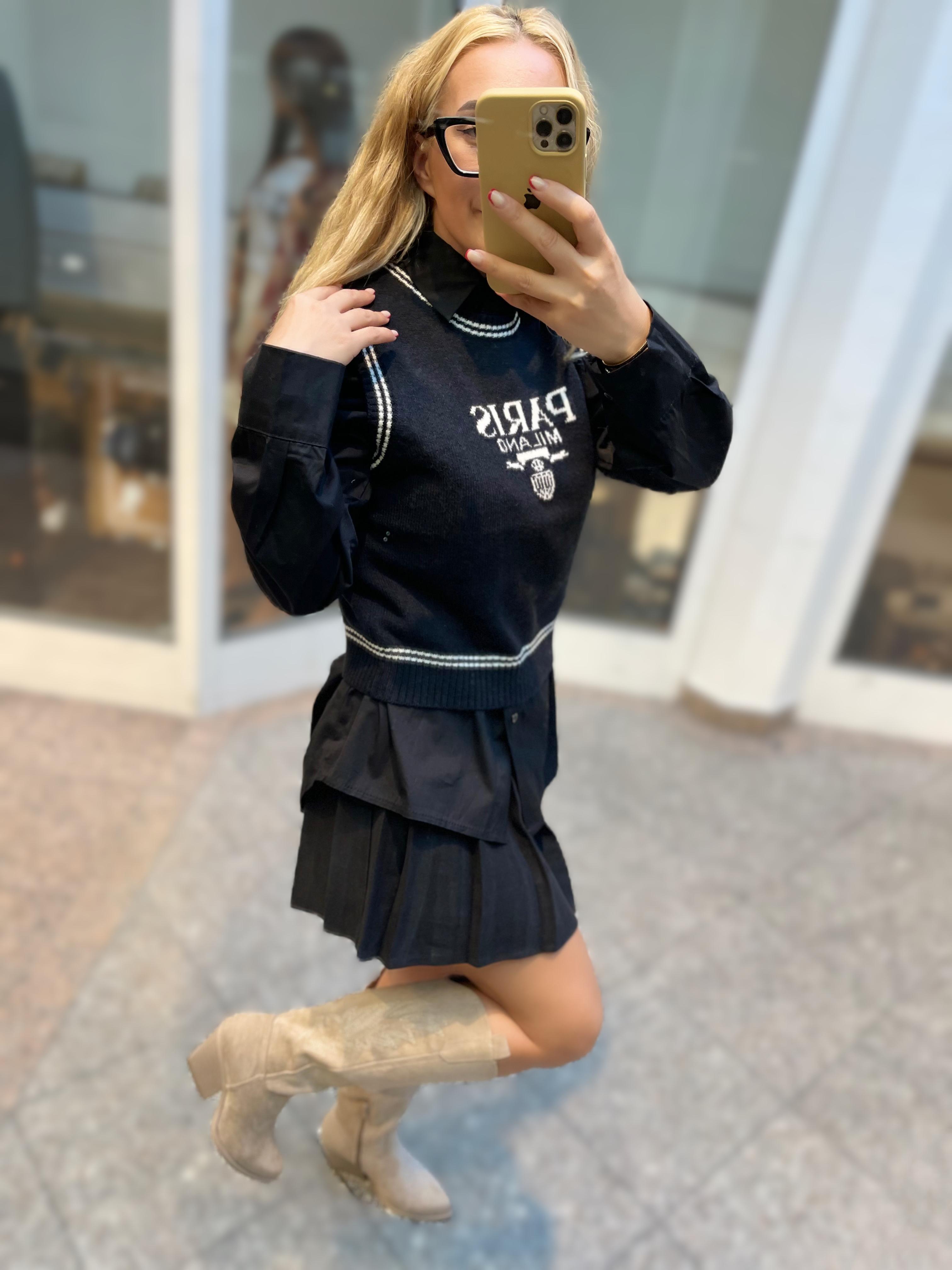 PULLUNDER PARIS MILANO – SCHWARZ