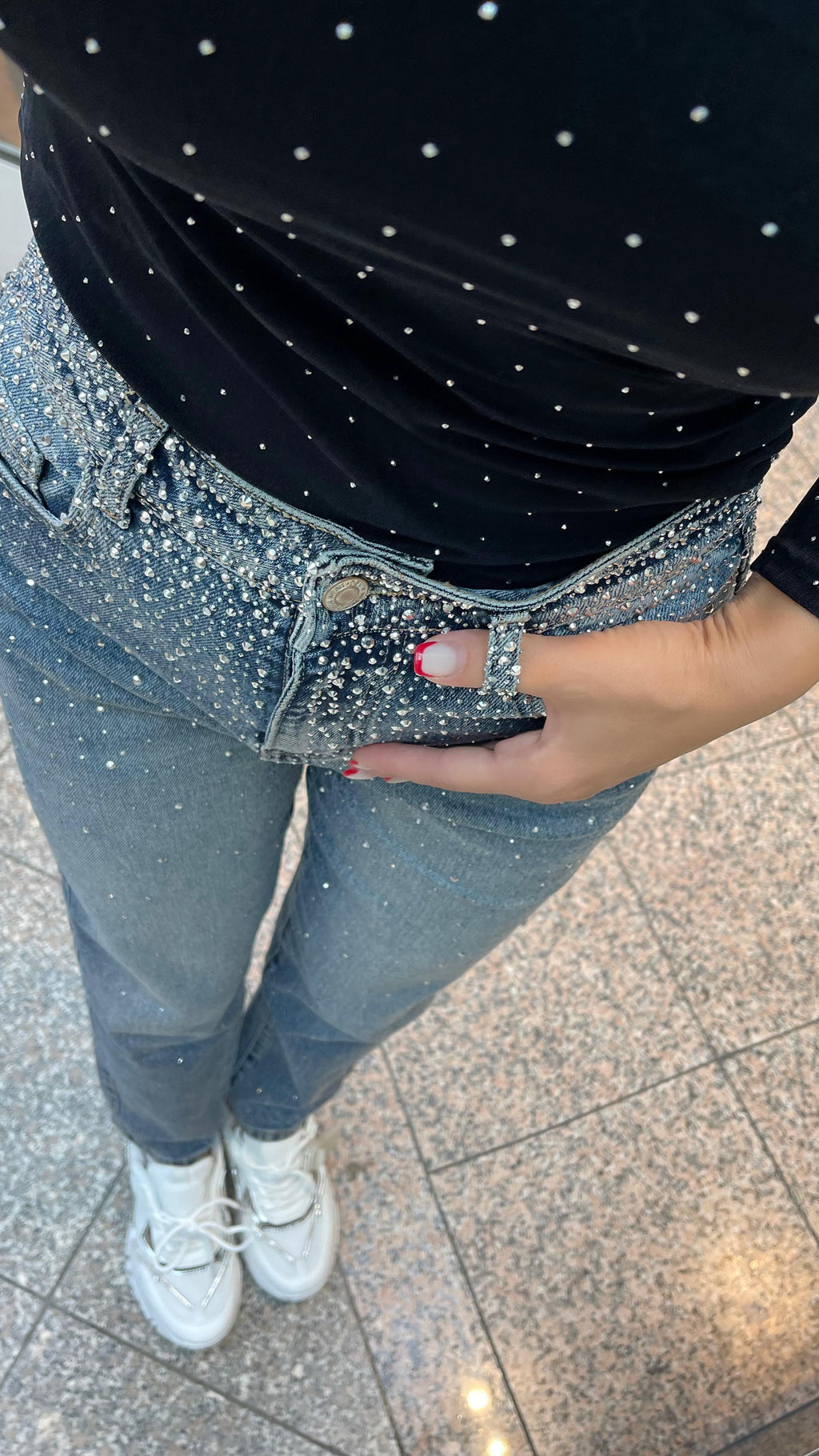 MESH BODY SCHWARZ SPARKLE