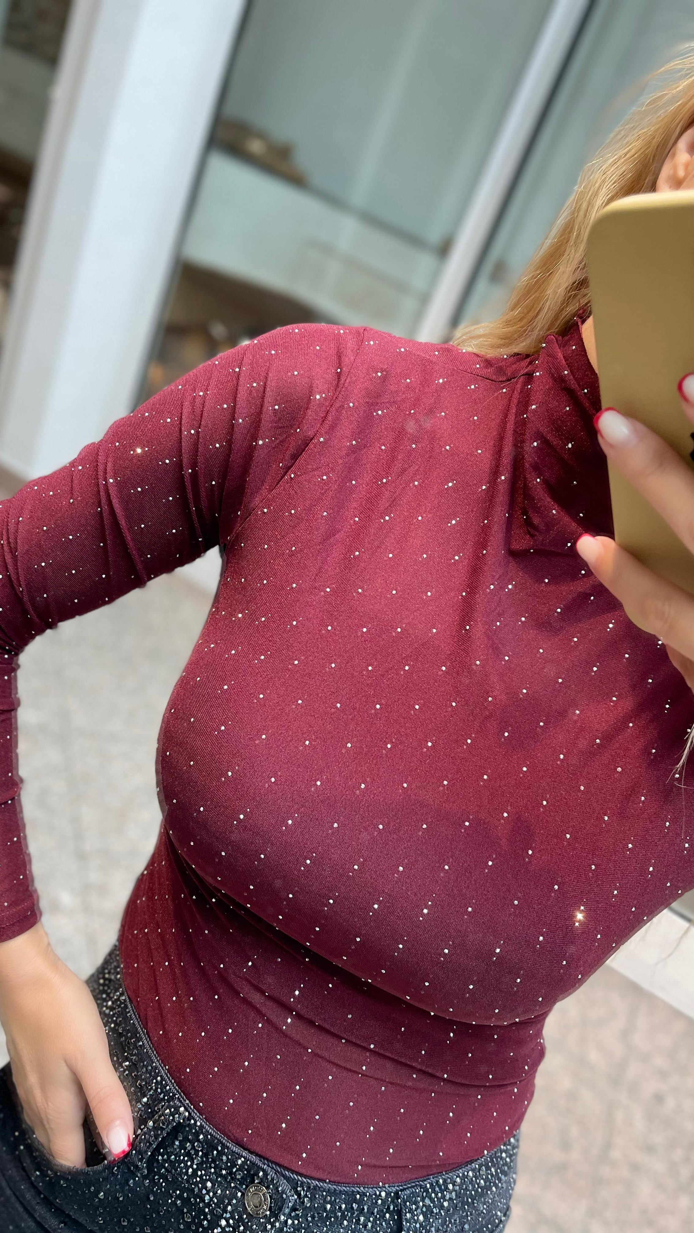 MESH BODY BORDEAUX SPARKLE