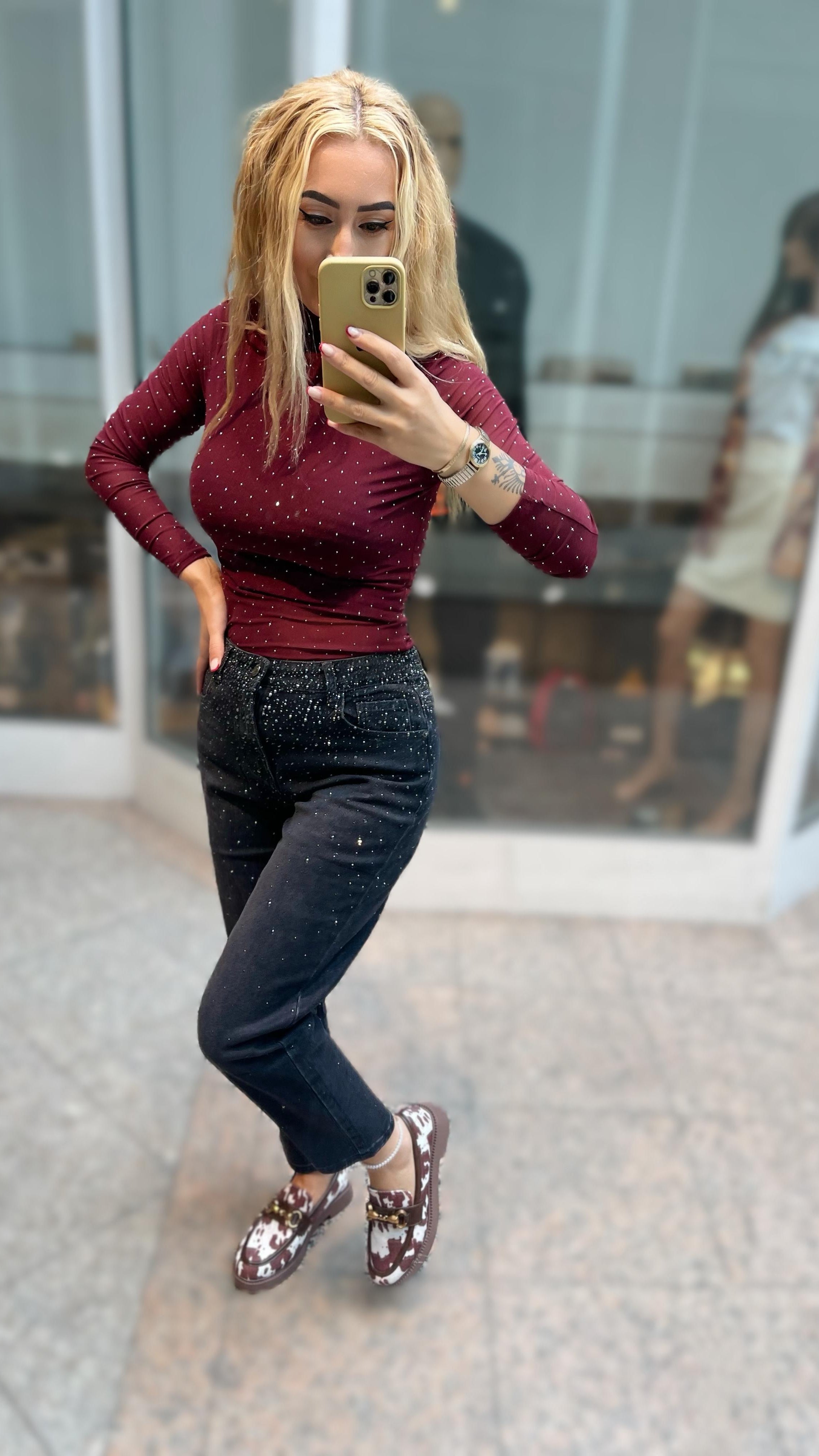 MESH BODY BORDEAUX SPARKLE