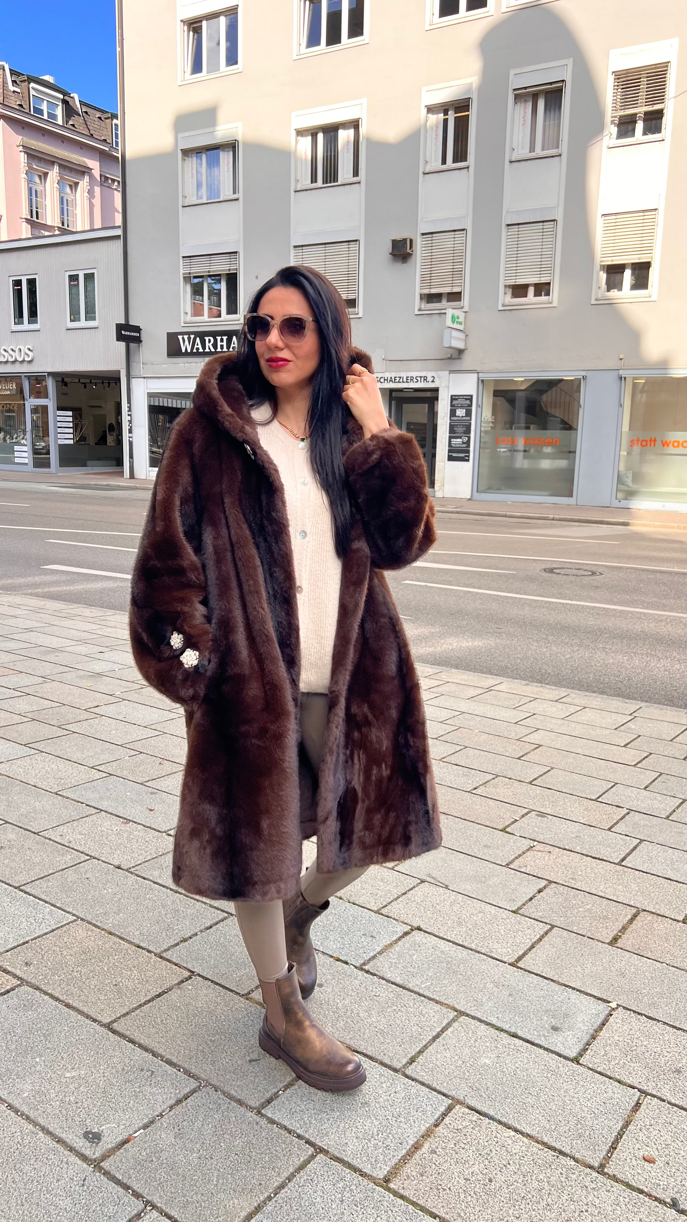 Luxuriöser Pelzmantel Winter Étoile