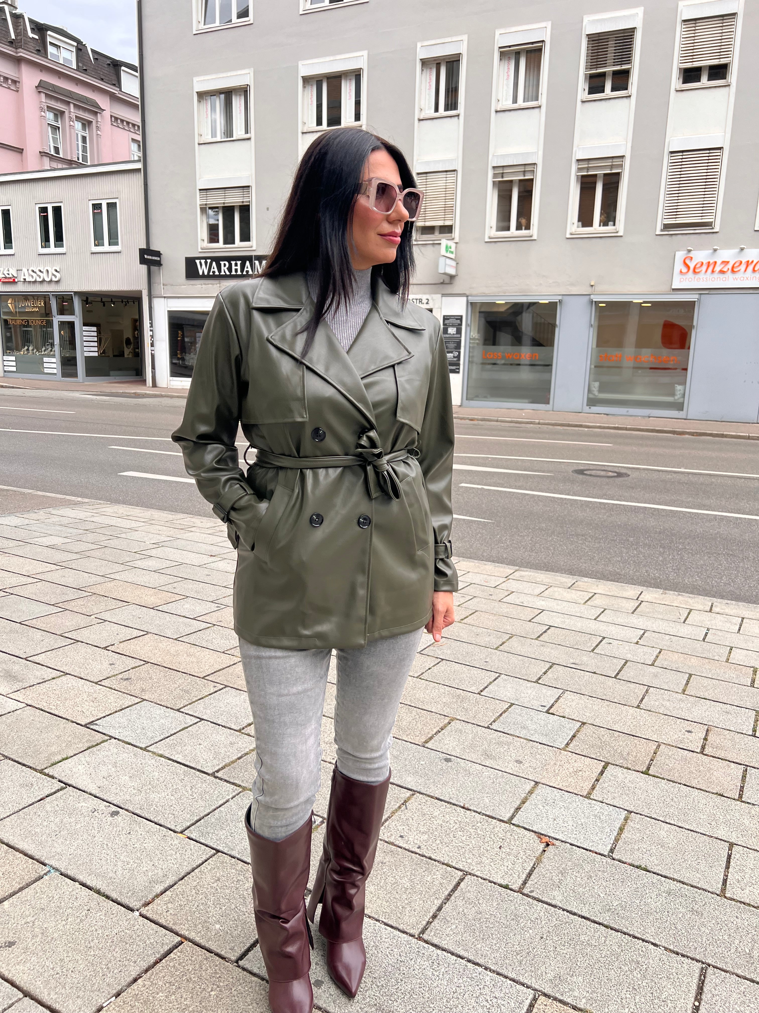 LEDERIMTAT TRENCHCOUT