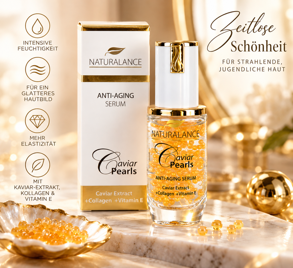 Naturalance Caviar Pearls Anti-Aging Serum – Caviar Extract, Collagen & Vitamin E