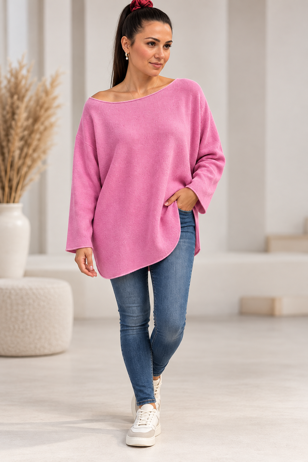Feinstrickpullover Leona Pink