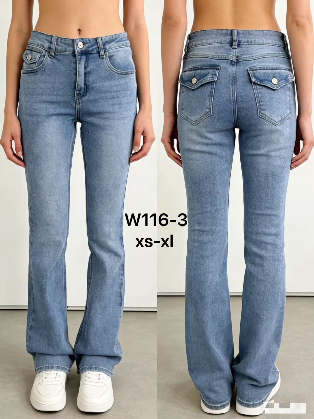 Flared Jeans Sarah Damen blau Schlaghose