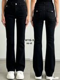 Flared Jeans Sarah Damen schwarz Schlaghose