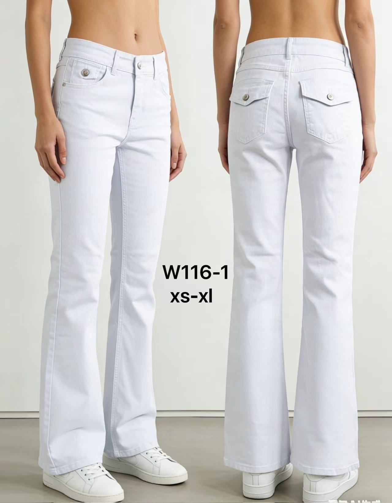 Flared Jeans Sarah Damen weiss Schlaghose