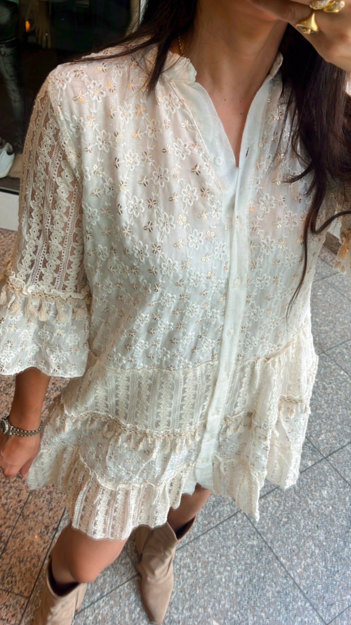 IBIZA BOHO DRESS CREAM