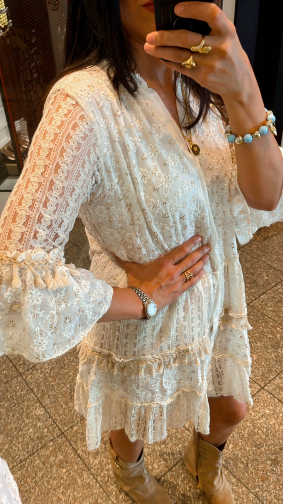IBIZA BOHO DRESS CREAM
