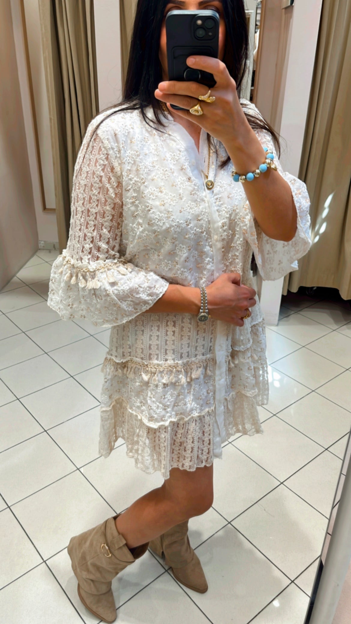 IBIZA BOHO DRESS CREAM