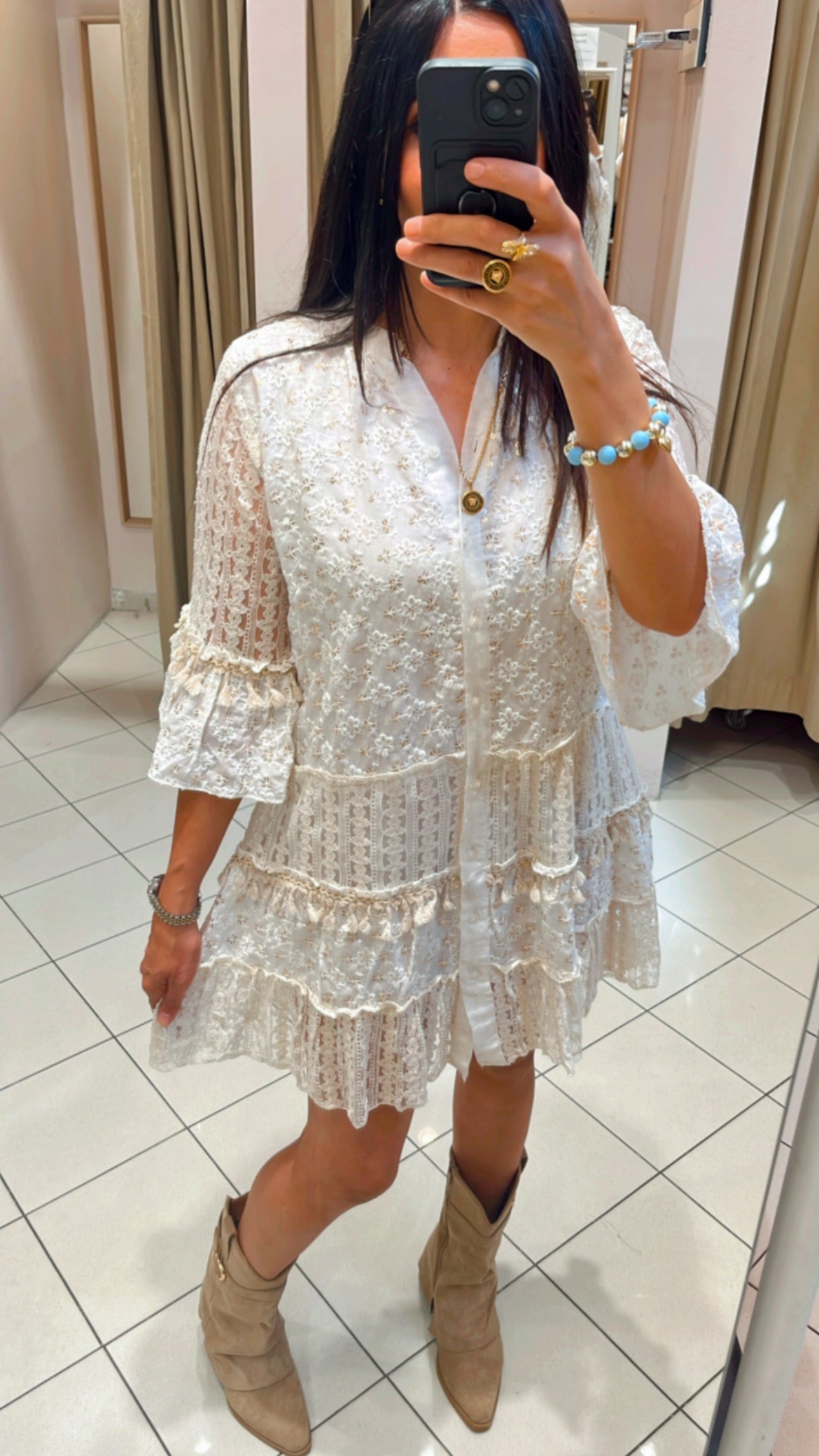 IBIZA BOHO DRESS CREAM