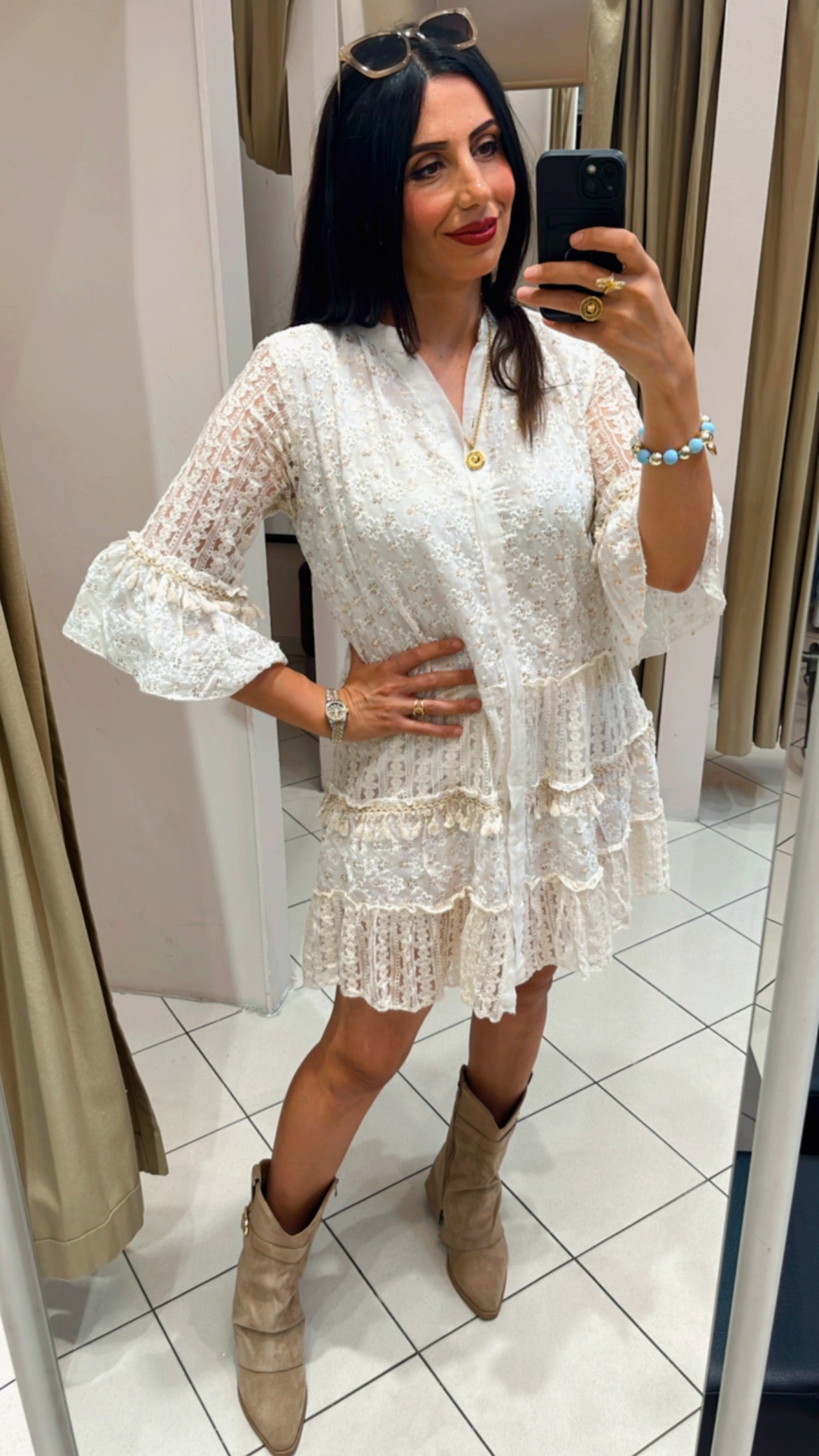 IBIZA BOHO DRESS CREAM