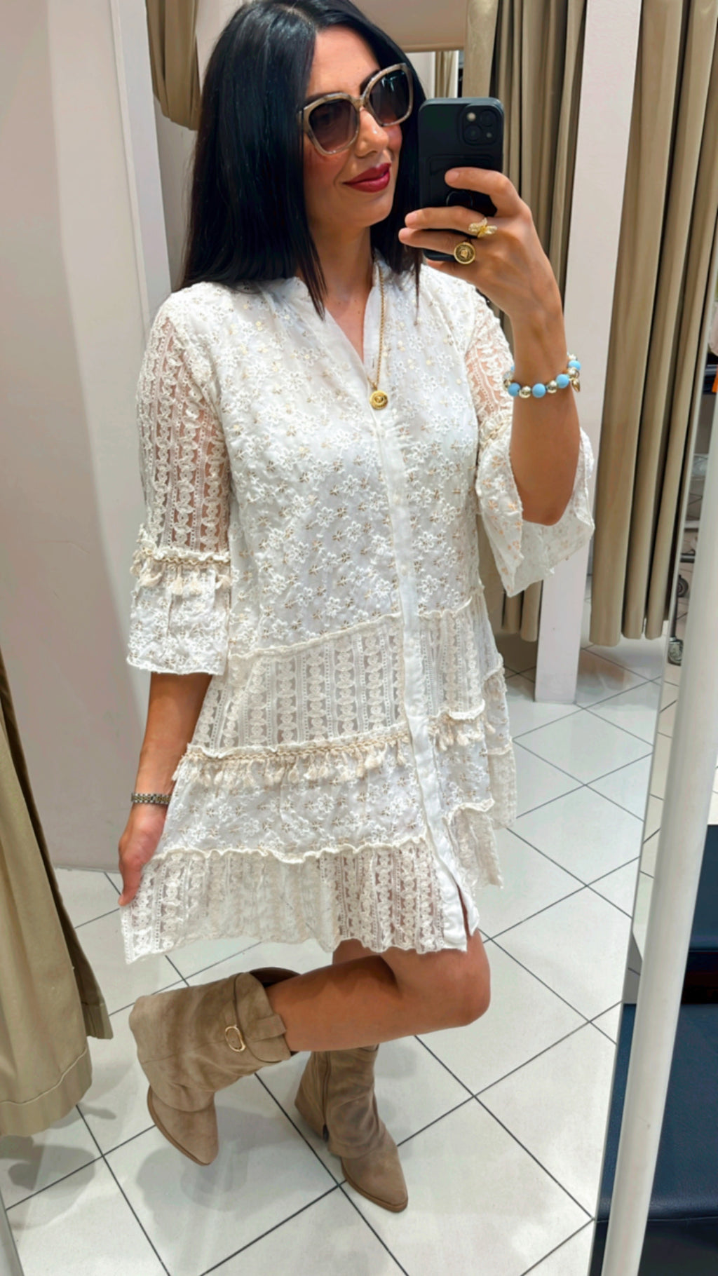 IBIZA BOHO DRESS CREAM