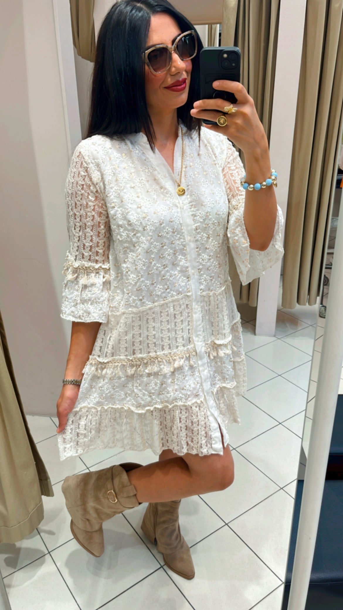 IBIZA BOHO DRESS CREAM