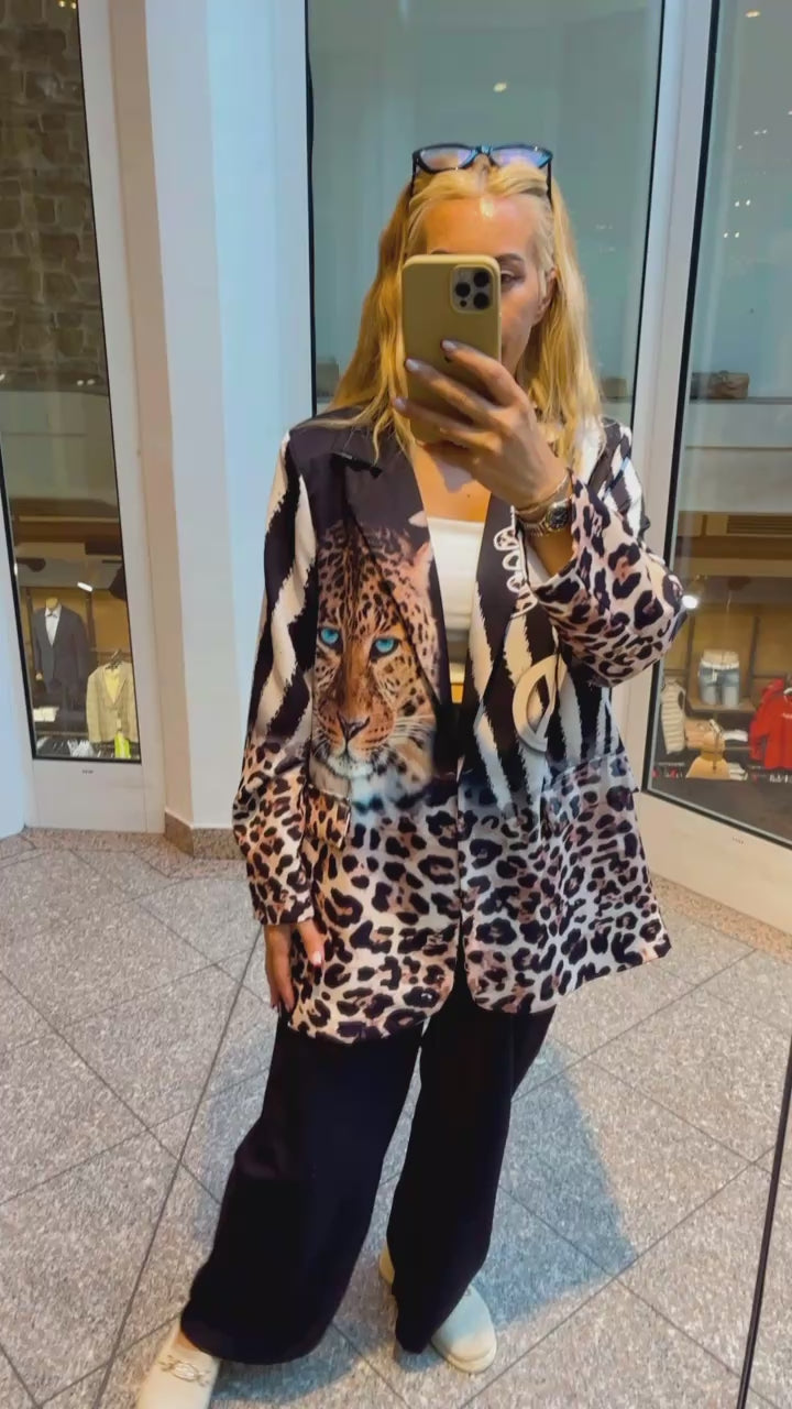 ANIMAL PRINT BLAZER – LEOPARD & ZEBRA DESIGN