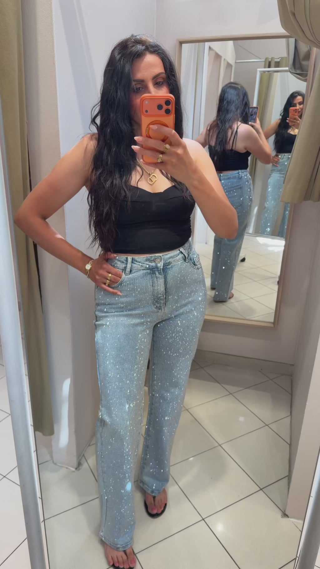 Rhinestone jeans