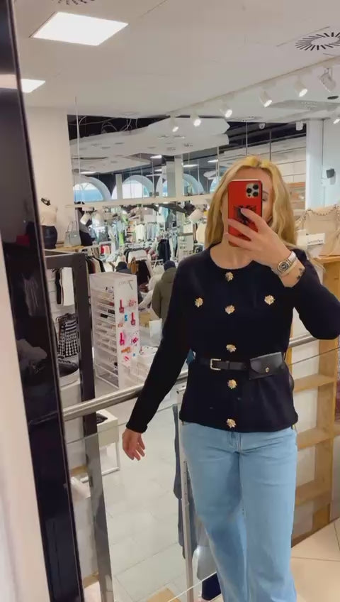 FEINSTRICK JACKE MIT GÜRTEL